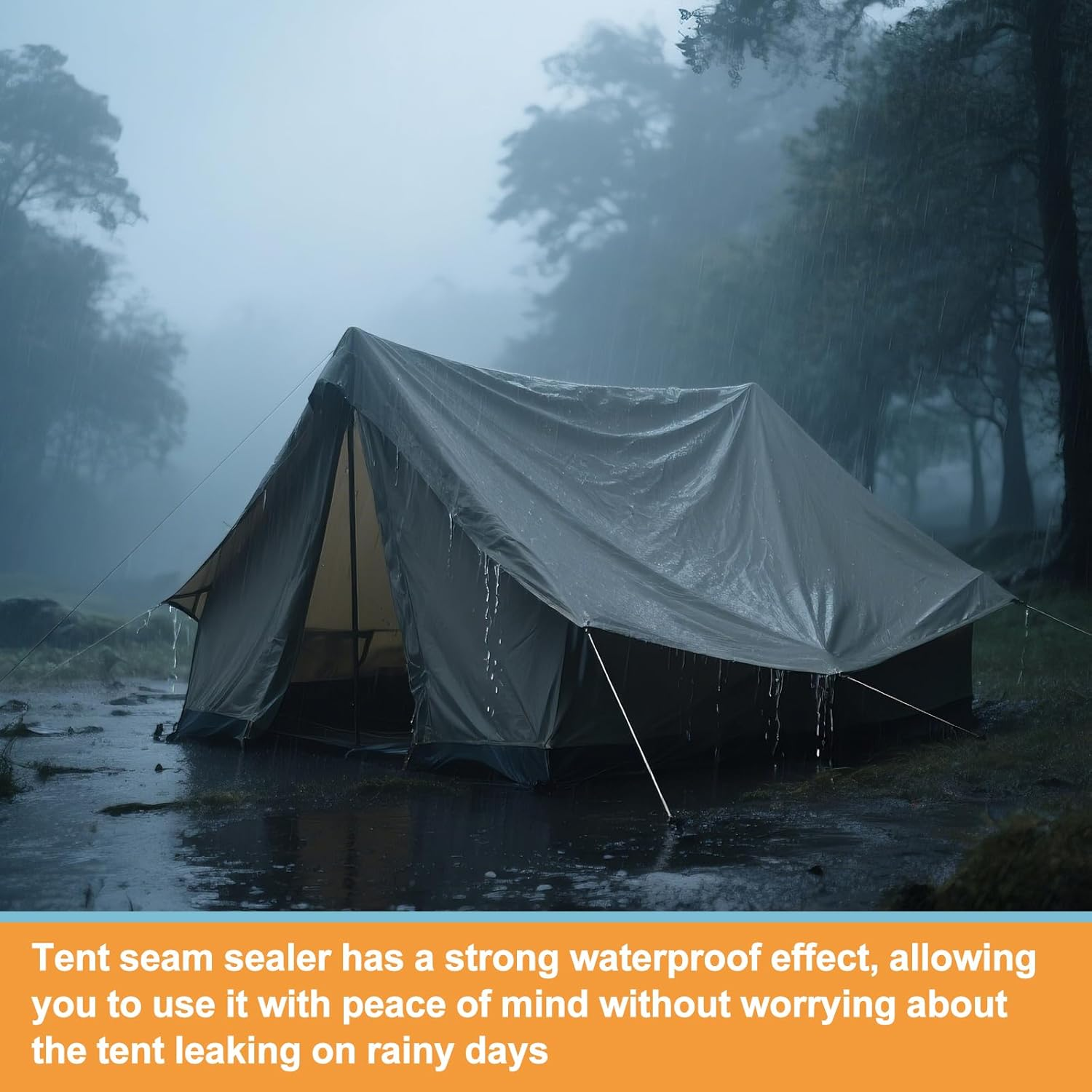 Tent Seam Sealer 120Ml, No Sew Solution Waterproof Fast Cure Seam Sealer Tent, for Tents and Outdoor Fabric, Clear image number 4