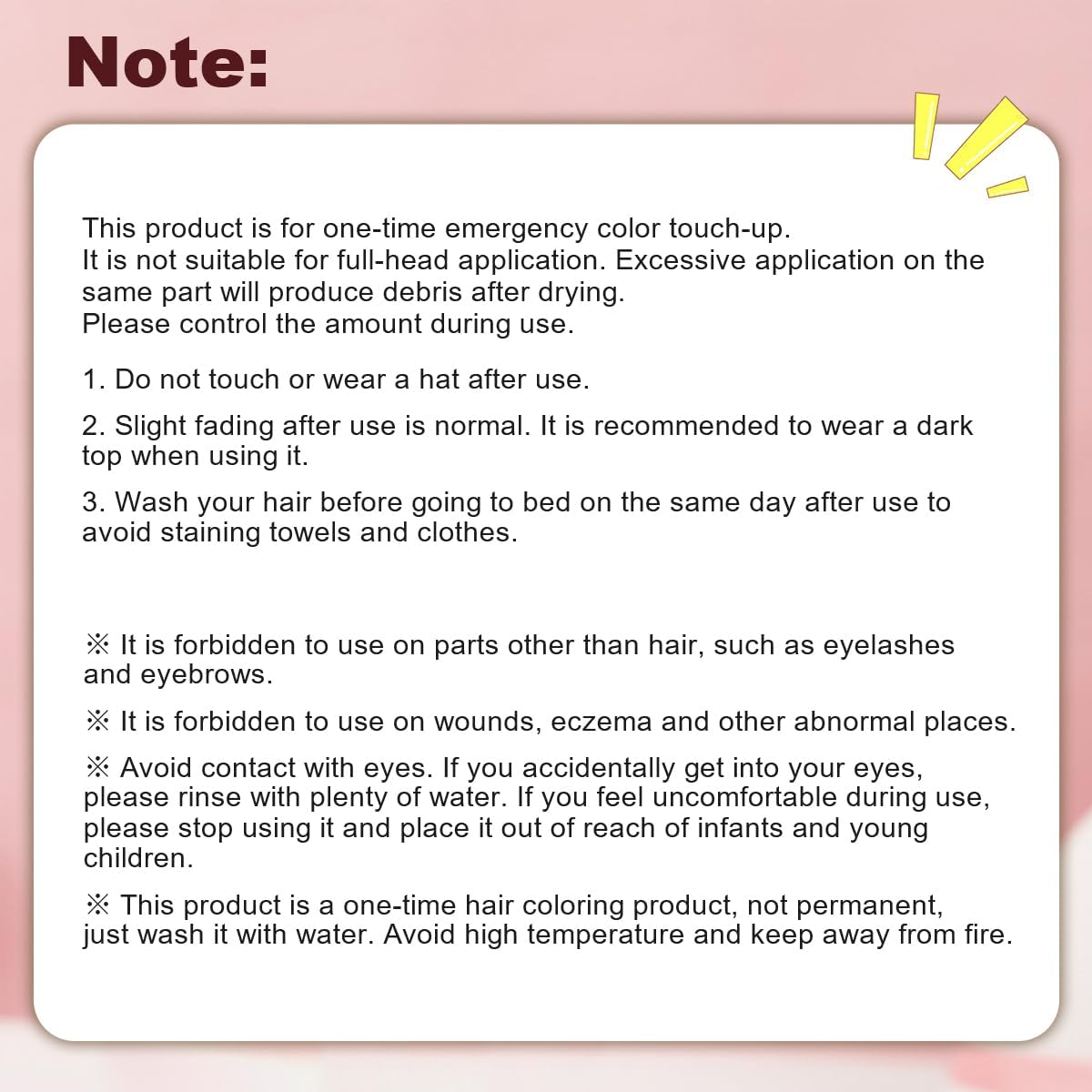 Hair Color Stick Temporary Hair Color for Gray Coverage Disposable Sweat-Proof Hair Dye Pen Dye Stick, Touch-Up Comb 2-In-1 Instant with Built-In Comb for Women Men Hairline Shading Pen (Black) - Brown image number 3