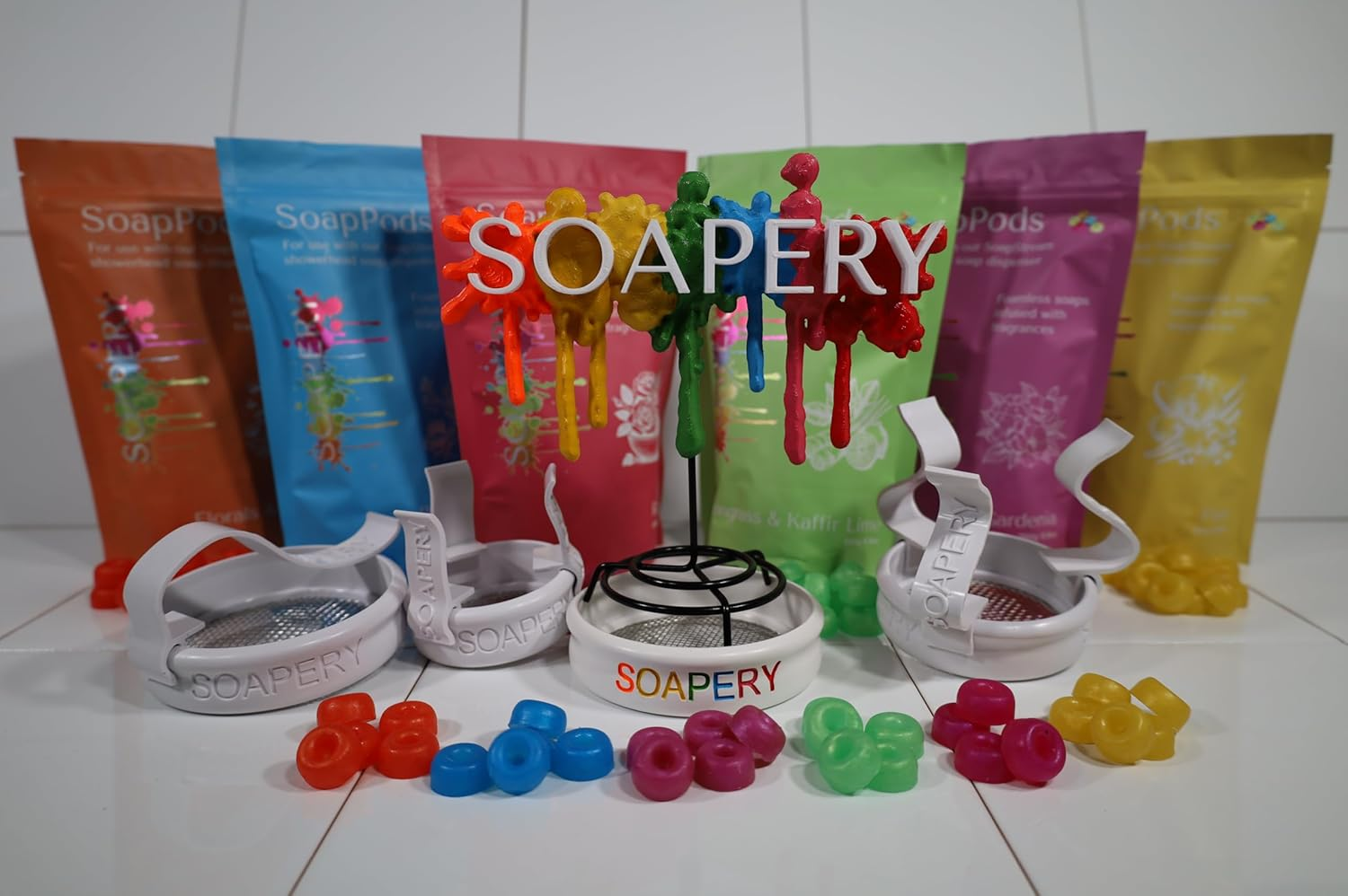 Soappods Bushflower Scent, Luxury Foamless Soap, Please Use with Soapstream, Showerhead Soap Dispenser by Soapery image number 2