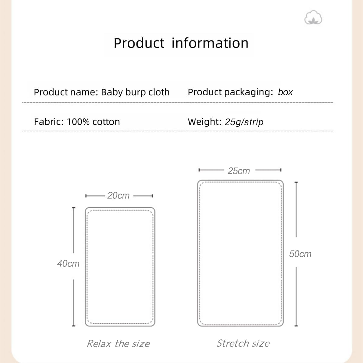 Agrap 7-Layer Pure Cotton Hiccup Cloth, 100% Cotton, 20 Inches X 10 Inches, Suitable for Baby Drool and Grooming, Soft, Safe, and Gentle Baby Bath Towel, Gender Free, Is the Best Gift Choice (Small) image number 2