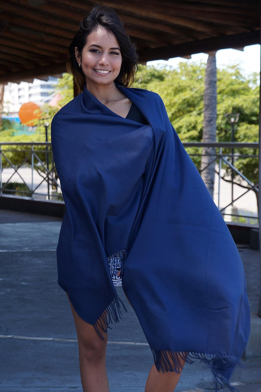 Cindy & Wendy Large Soft Cashmere Feel Pashmina Solid Shawl Wrap Scarf for Women