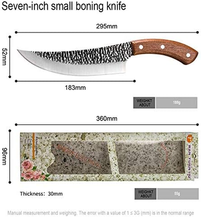 Ariv Hommey 7" Handmade Forged Boning Knife Sharp Blade High Carbon Blade Steel (7") image number 6