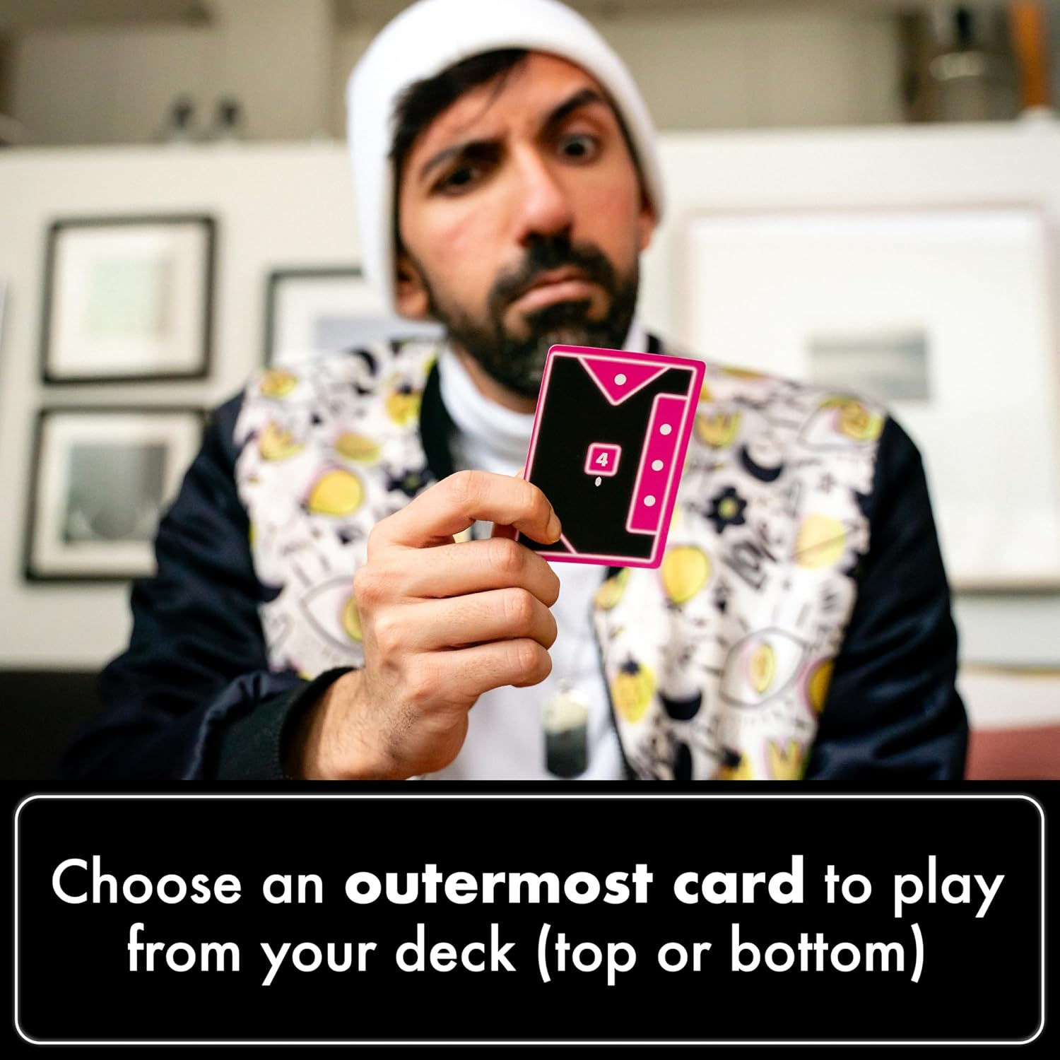 USAOPOLY TACTA Card Game, Fast-Paced Strategic Shape Matching Party Game for All Ages, Connect, Cover & Conquer to Win, Unique Gameplay with Deluxe Foil Cards, 2+ Players, Ages 7+ image number 3