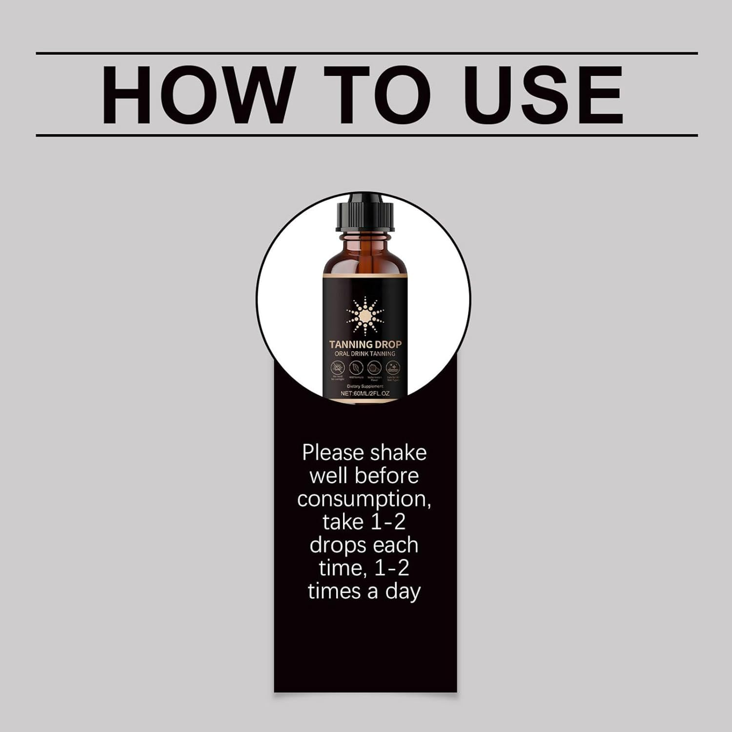 3Pcs Sunless Tanning Drops to Drink &ndash; 3X60Ml Oral Tanning Drops for Water & Beverages, Natural Sunkissed Glowdrops for Face & Body, Vegans & Safe, No Sun Required image number 4