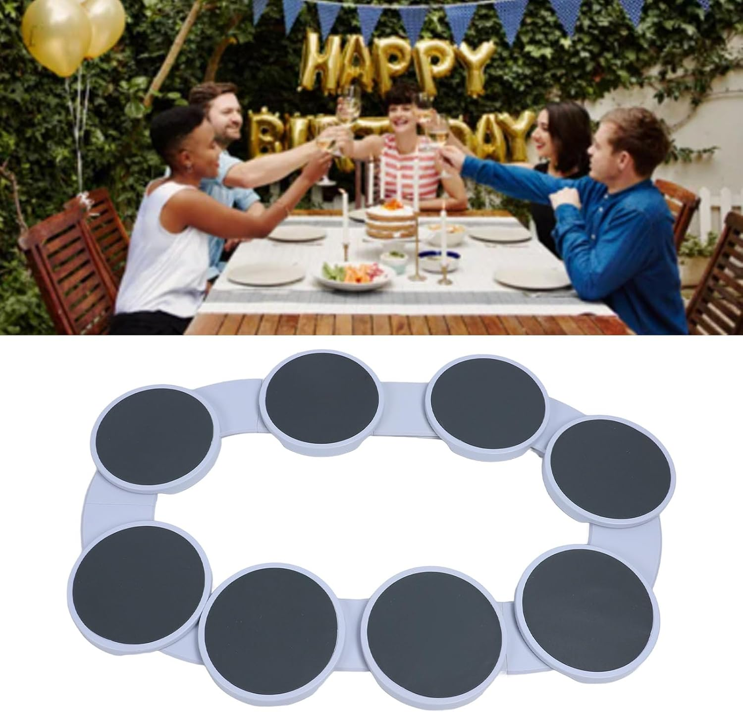 Lazy Susan Turntable Tray, 360 Degree Rotation Dining Table Turntable, Portable Rotating Food Organizer Tray for Dining Table for Pantry Kitchen Countertop, Serving Plate Tabletop image number 6