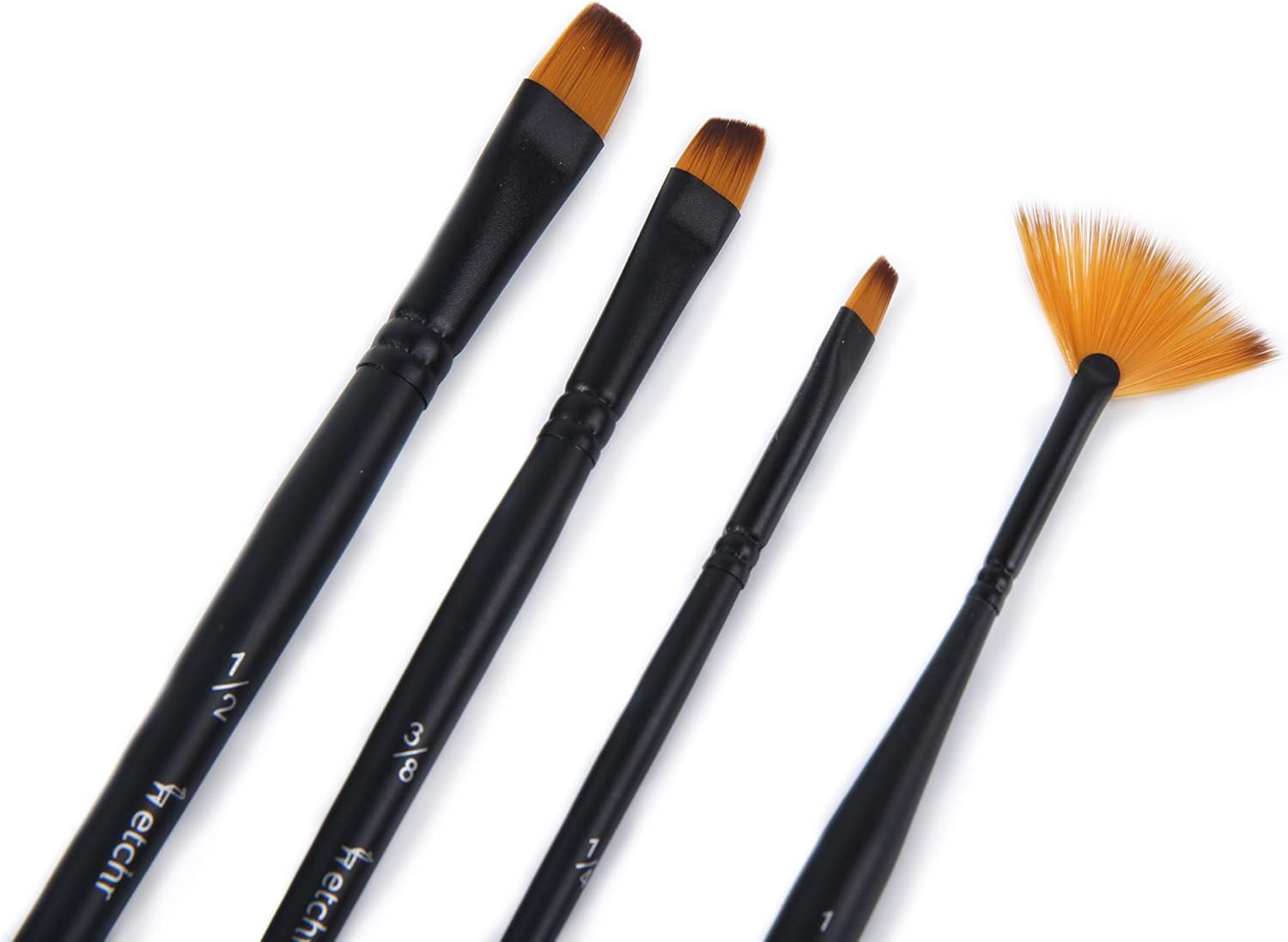 Etchr Professional Watercolor Paintbrushes - 10 Assorted Watercolor Paint Brushes in Carry Case - Quality Vegan -Friendly Watercolor Brush Set - Artist Brushes image number 5