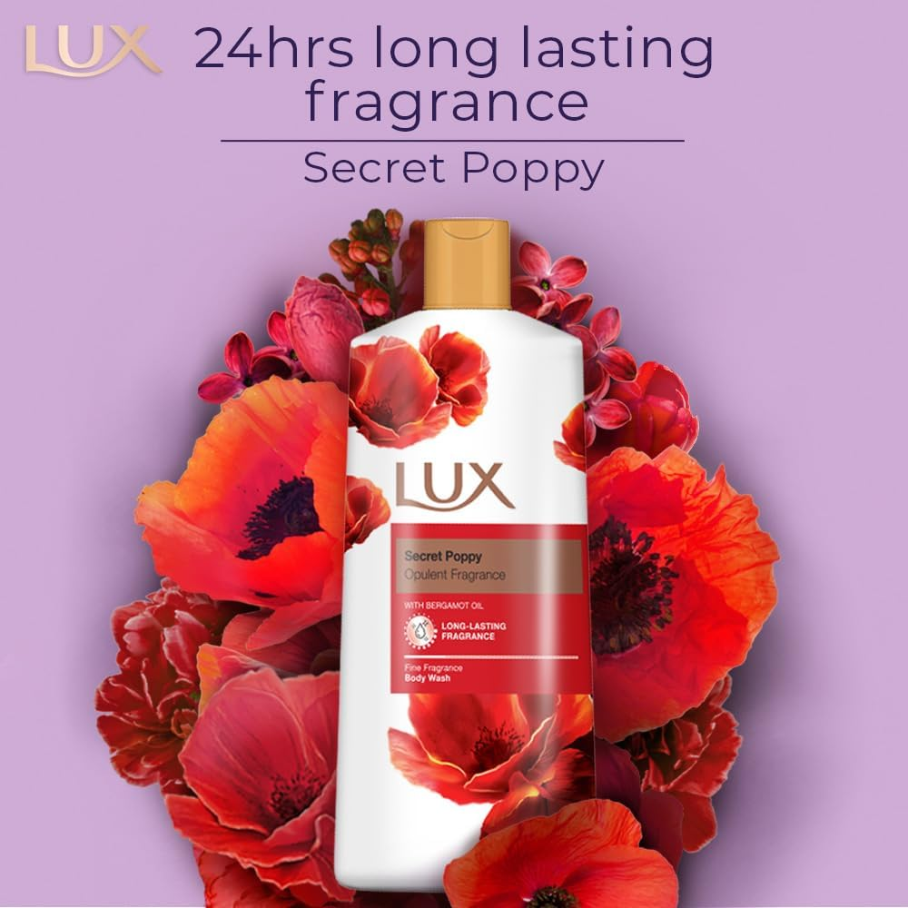 Lux Secret Poppy with Bergamot Oil Body Wash 600 Ml image number 1