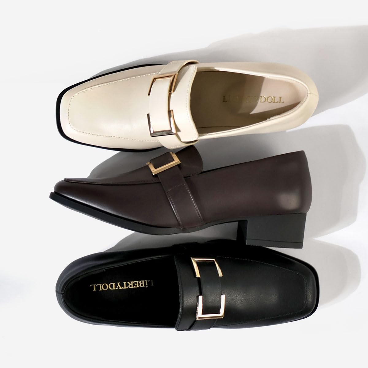 Liberty Doll 3070 Women'S Loafer, Buckle Design, 1.2 Inches (3 Cm) Heels, Square Toe, Casual, Business Casual image number 6