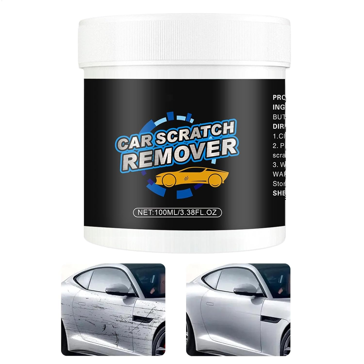 Car Scratch Remover | Paint Restorer Scratches Remover,100Ml Scratch and Swirl Remover Compound Polish, Works, Trucks, Suvs, and More image number 4