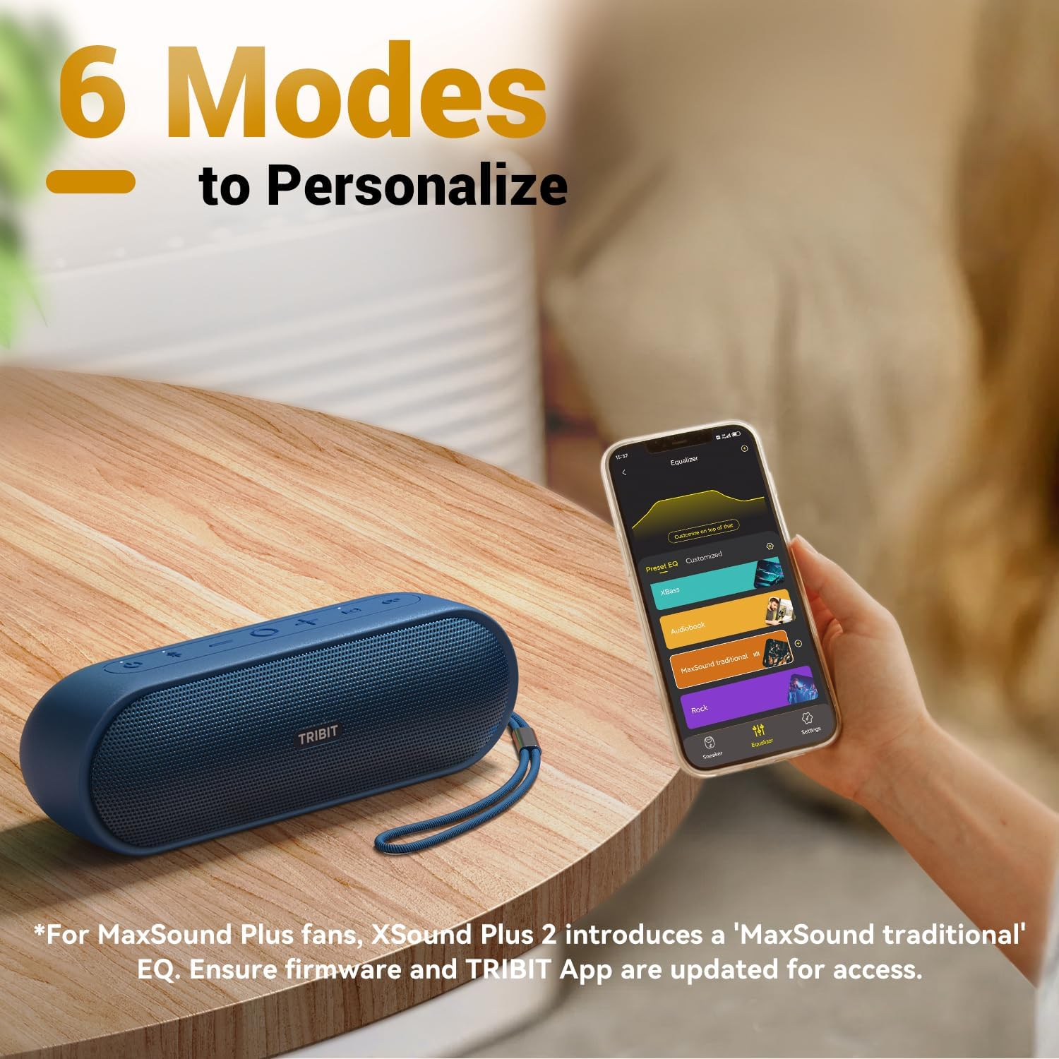 Tribit Xsound Plus2 30W 5.3 Bluetooth Wireless Speakers,Powerful Louder Stereo Sound with Bass-Enhanced Xbass Function,24H Playtime,Ipx7 Waterproof,Built in Mic,150Ft BT Range for Home/Outdoor,Blue image number 3