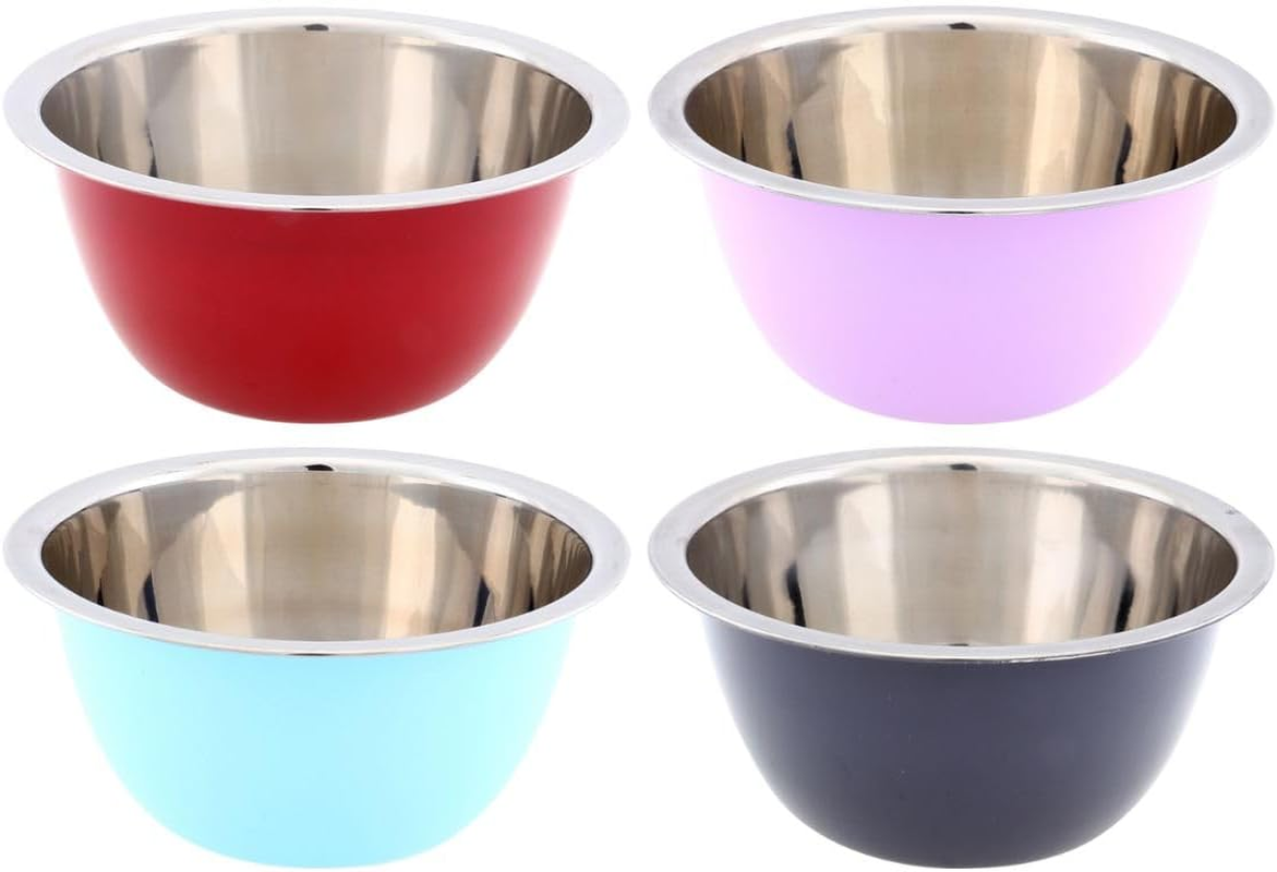 [4PCE] Pet Basic Stainless Steel Dog Bowl, Elegant Dining for Your Furry Friend, Durable and Stylish Dish for Dogs