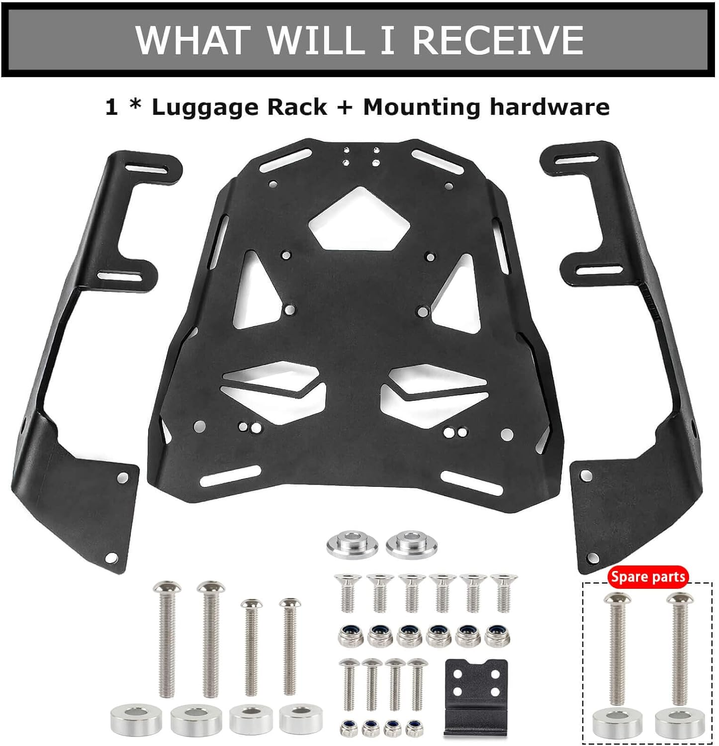 PSLER&reg; Motorcycle Accessories Rear Carrier Luggage Rack for CB500X 2013-2020 CB500F 2013-2015 CBR500R 2013-2015