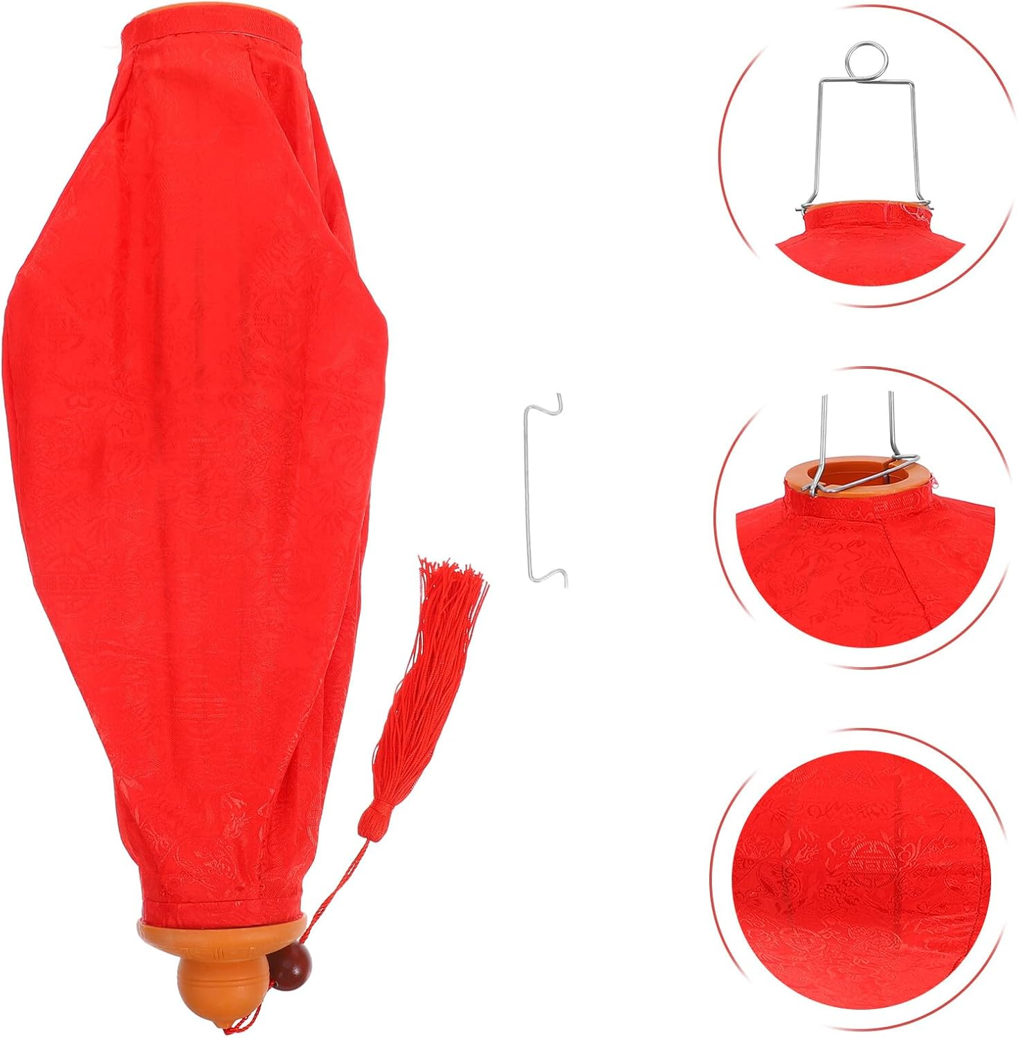 Iplusmile Vietnamese Diamond-Shaped Silk Lantern 12-Inch Red Hanging Lantern Decorative Outdoor Asian Wedding Party New Year Festival Ornament