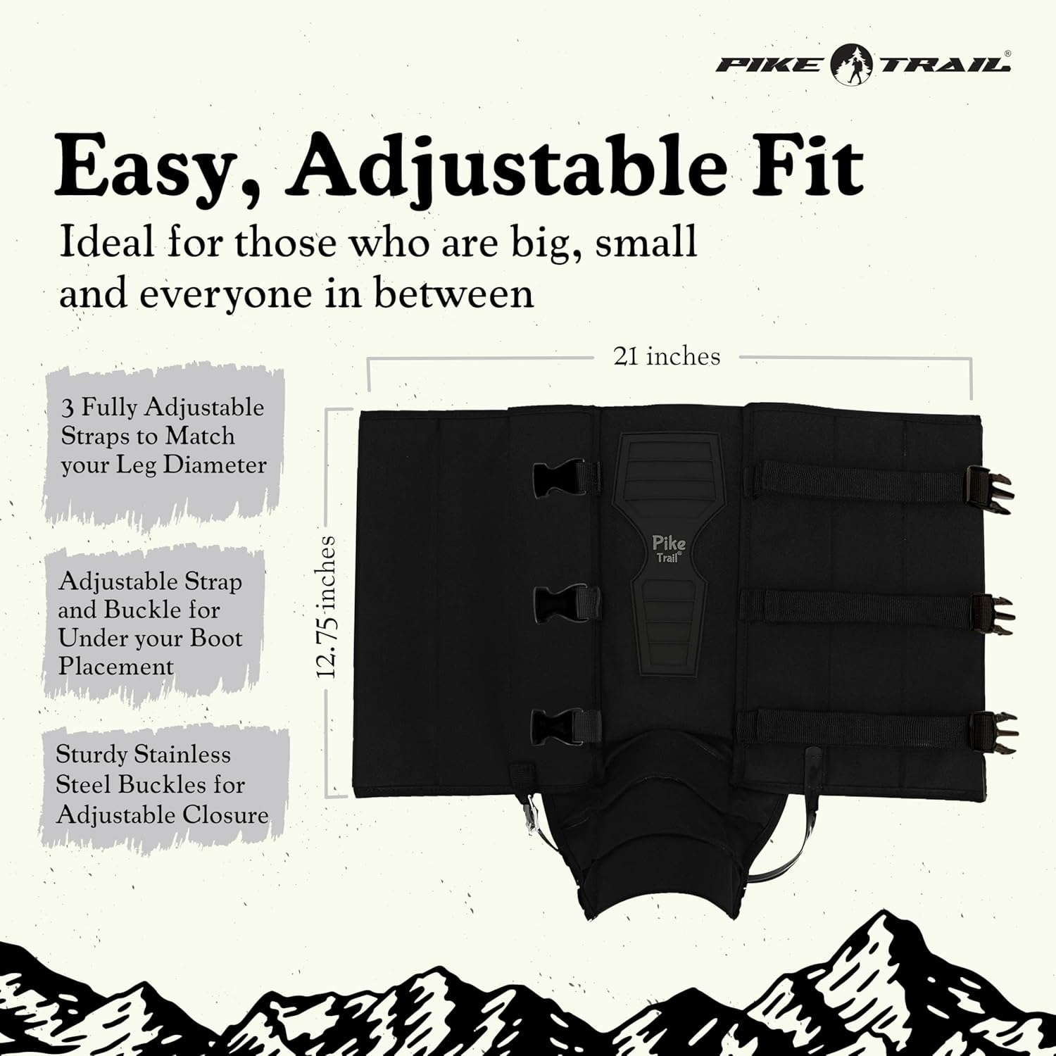 Pike Trail Snake Leg Gaiters: High Performance Protection for Hikers and Hunters - Waterproof, Bite Protective, Durable, Anti-Snake, Lower Leg Outdoor Gear - Coyote Tan image number 7