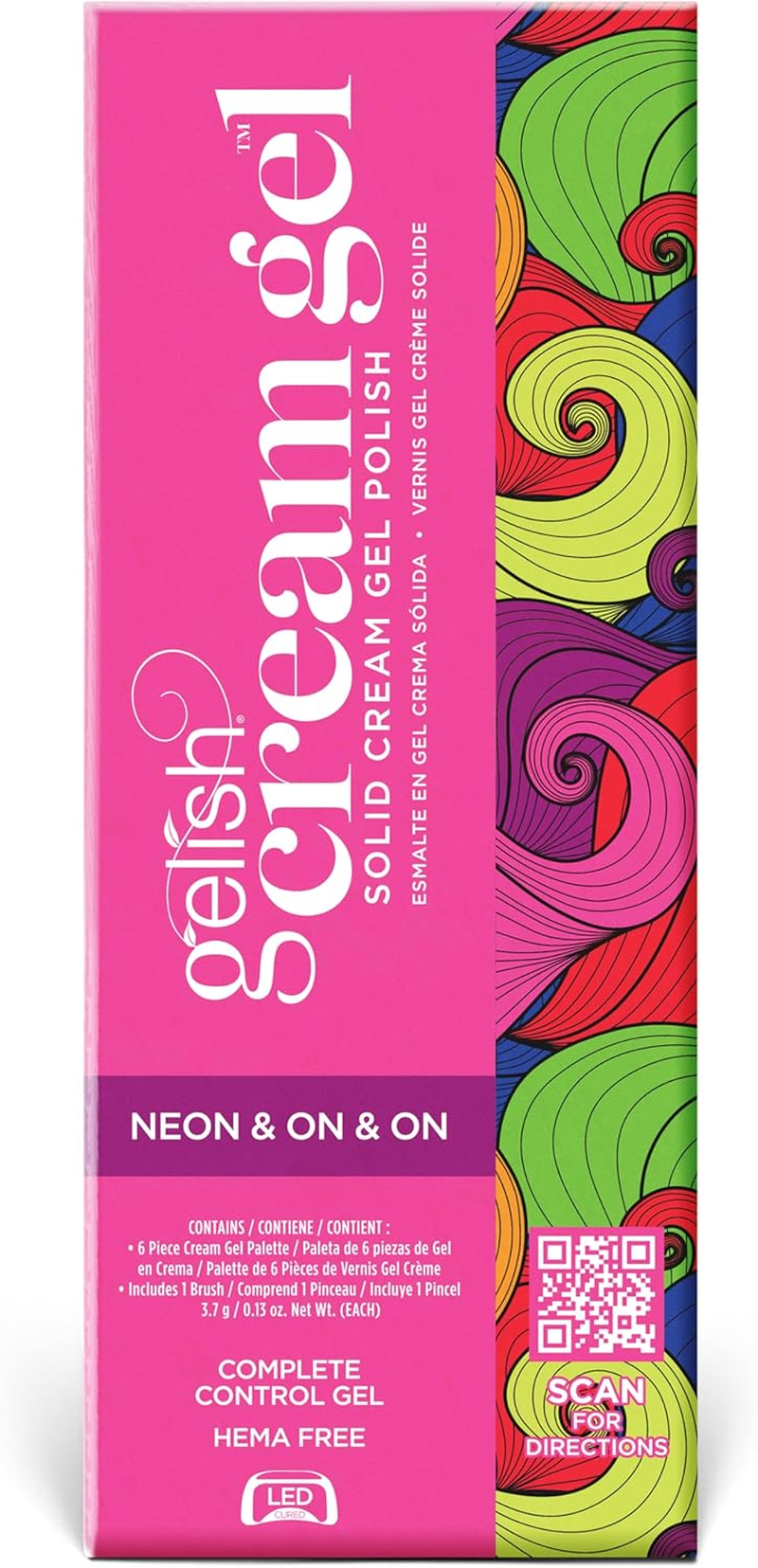 Gelish Cream Solid Nail Gel Polish Neon & on & on 6Pc Palette image number 1