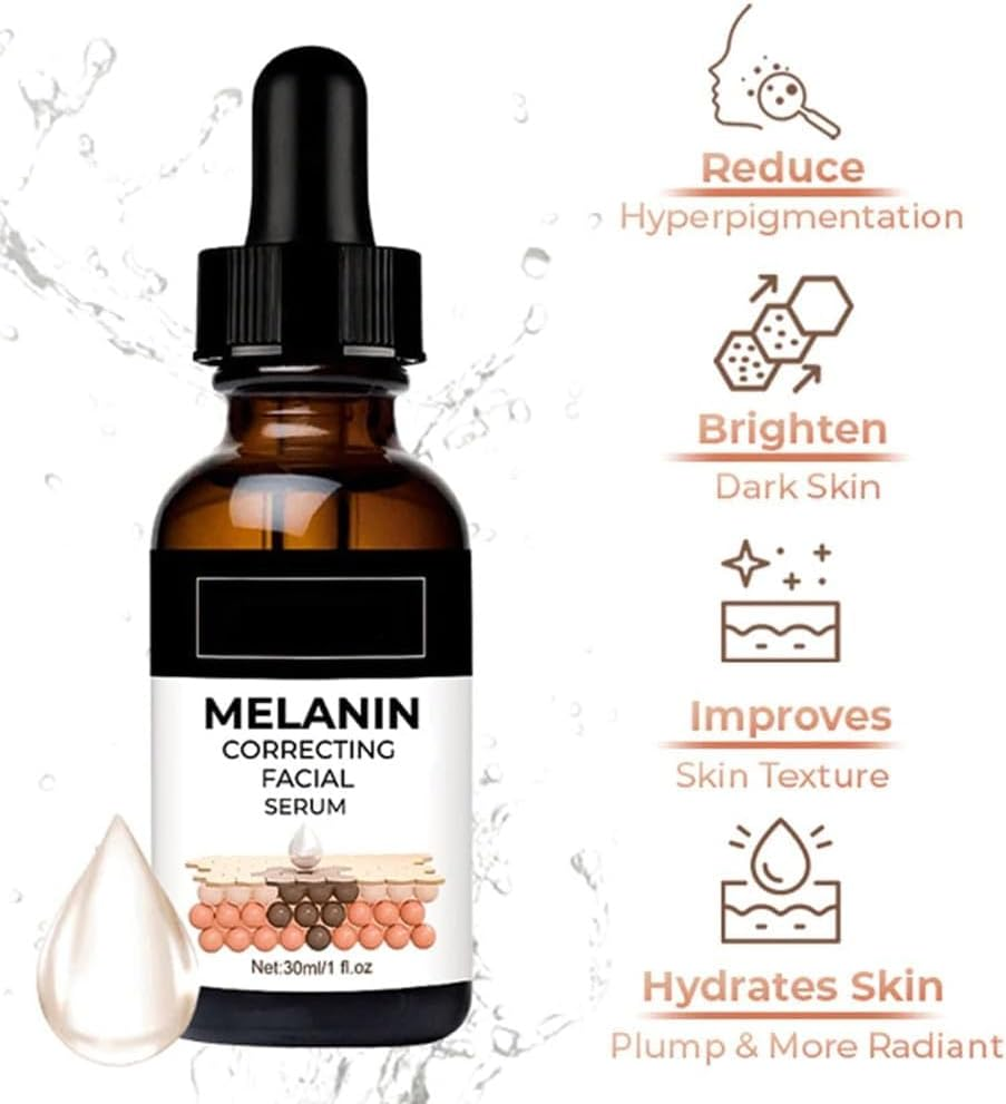 2024 Melanin Correcting Facial Serum, Dark Spot Correcting Radiance Serum,Moisturizing Repairing Serum for Glowing Skin - 3Pcs image number 6
