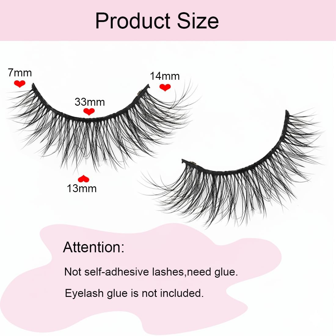 7 Pairs Lashes Wispy False Eyelashes Manga Fluffy Cat Eye Natural Extensions Lashes Strips