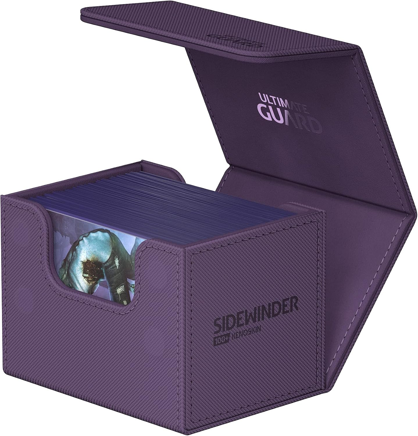 Ultimate Guard Sidewinder 100+ Xenoskin Monocolor Deck Box, Purple image number 2