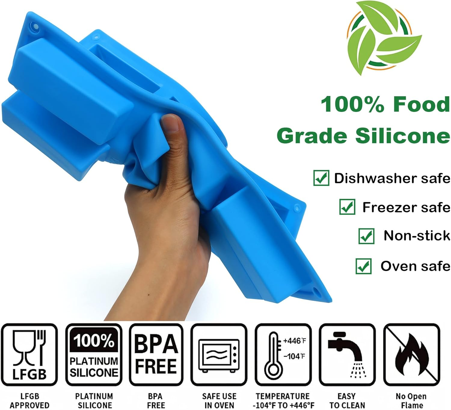 Sidosir 3Pcs Granola Mold, 12-Cavity Rectangle Silicone Molds for Energy and Large Granola image number 5