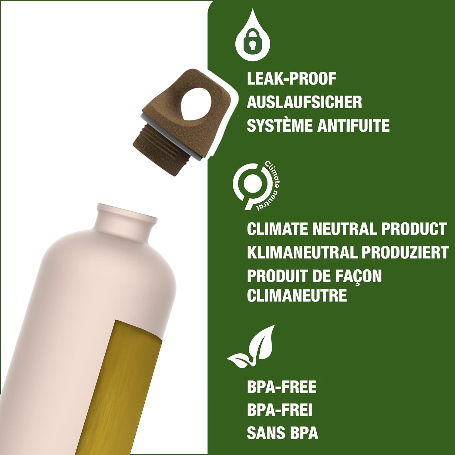 Sigg - Aluminium Water Bottle - Traveller Myplanet Black - Climate Neutral Certified - Suitable for Carbonated Beverages - Leakproof - Lightweight - BPA Free image number 1