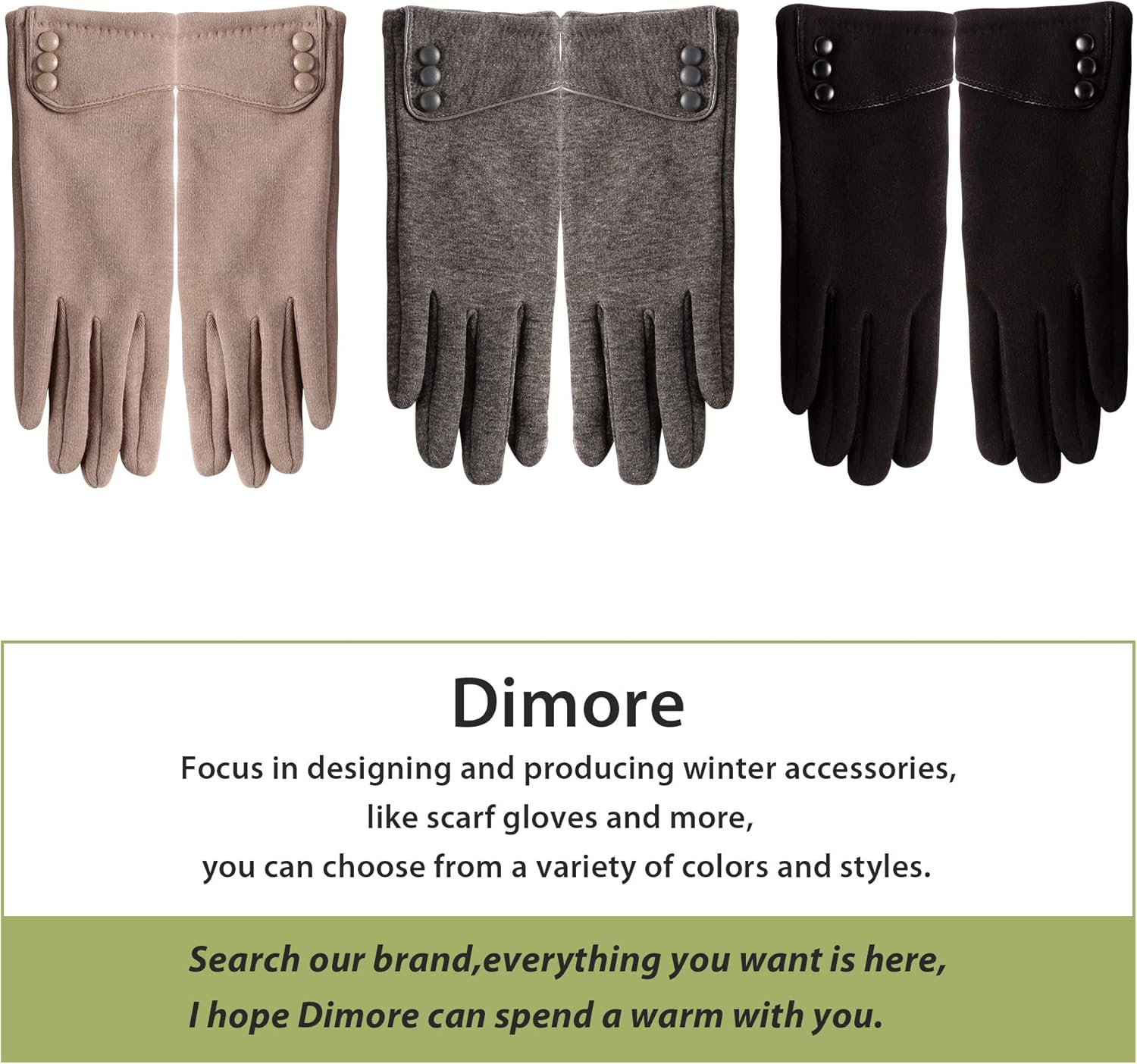 6 Pairs Womens Gloves Winter Touch Screen Texting Gloves for Women Fleece Lined Thick Warm Gloves image number 6