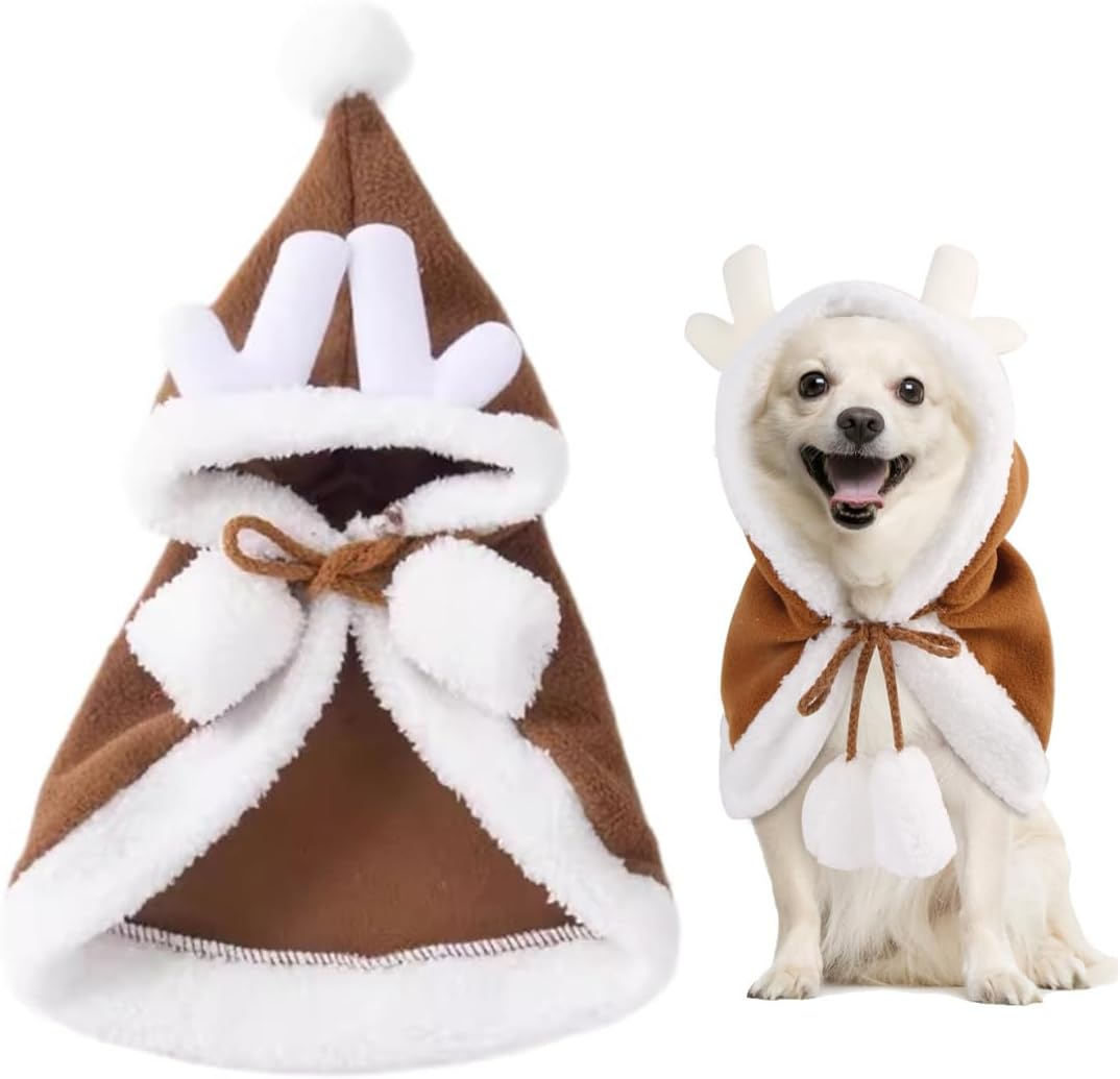 GXGM Clothes for Pets Santa Claus, Pet Christmas Costume, Cats Dogs Christmas Costume, Christmas Pet Clothes, for New Year Christmas Party Cute Cats and Dogs Costume(C) image number 3