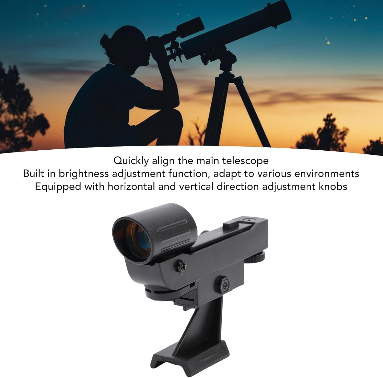 XUMIUZIY Red Dot Finderscope, LED Dot Viewfinder with Brightness Adjustment for Astronomical Telescopes, Compatible with 80EQ SE SLT PS Series image number 4