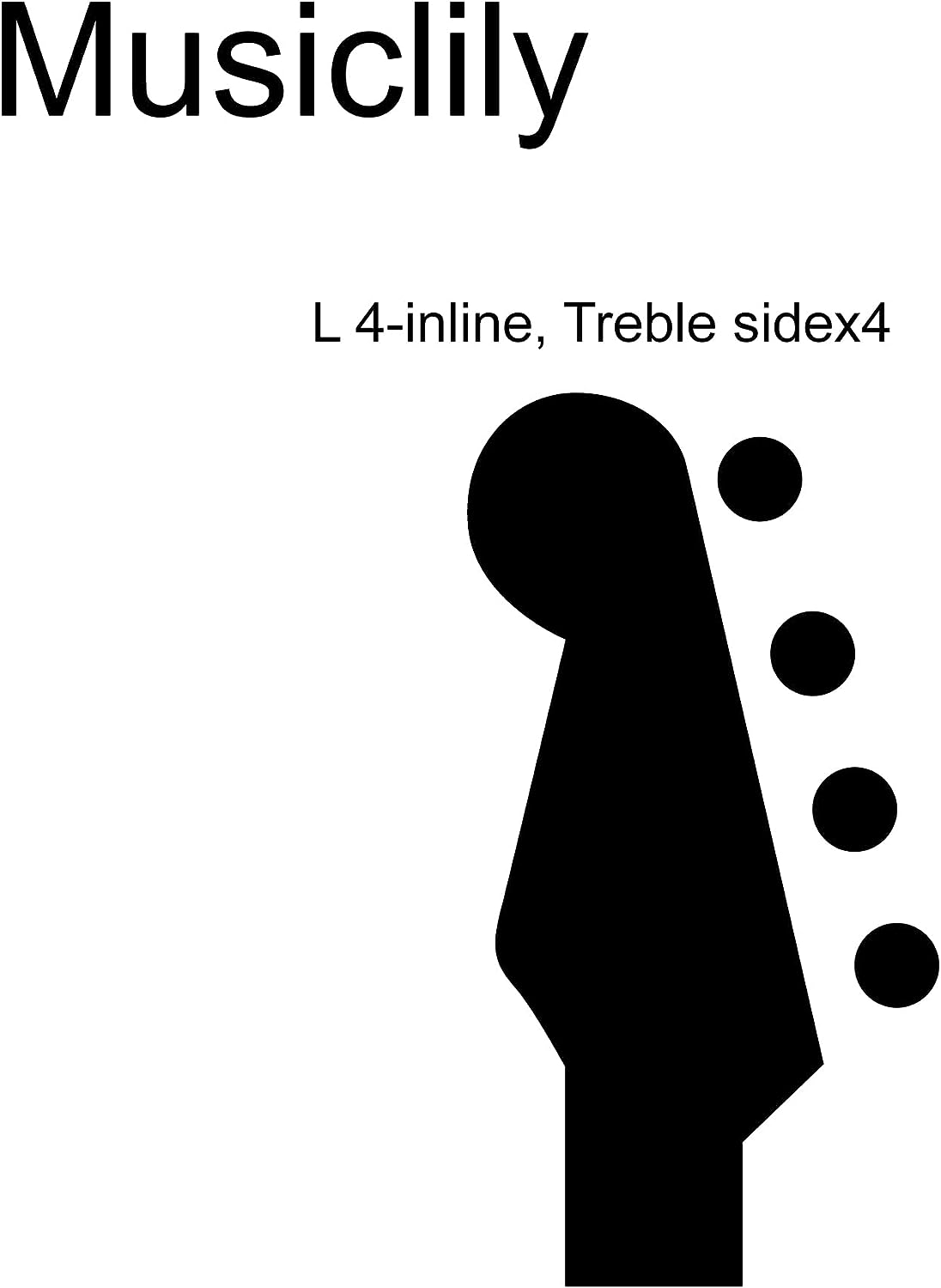 Musiclily Pro 4 in Line Sealed Electric Bass Tuners Machine Heads Tuning Keys Pegs Set for 4 String Precision Jazz Bass, Gold image number 3