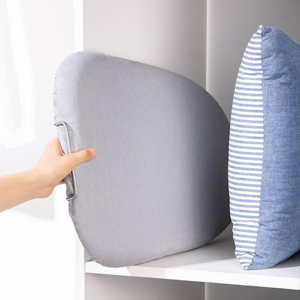 Hbluefat Metal Tabletop Ironing Broad, Mini Folding Ironing Broad with Iron Rest and Detachable Sleeve Holder, Portable Small Ironing Broad for Home, Laundry Room, Apartment, Dorms (Grey) image number 2