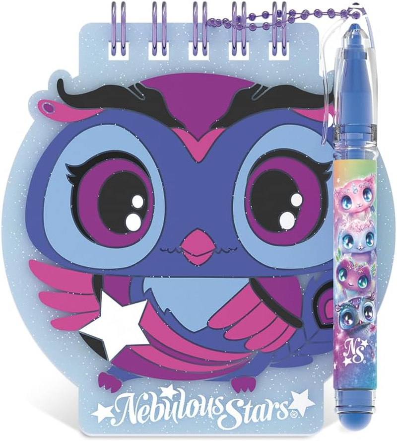 Nebulous Stars - Mini Note Pad with Metallic Ink Pencil, Stickers & Gel Pen, 25 Sheets, Kids Stationery Set, Assorted Designs, Ages 7+