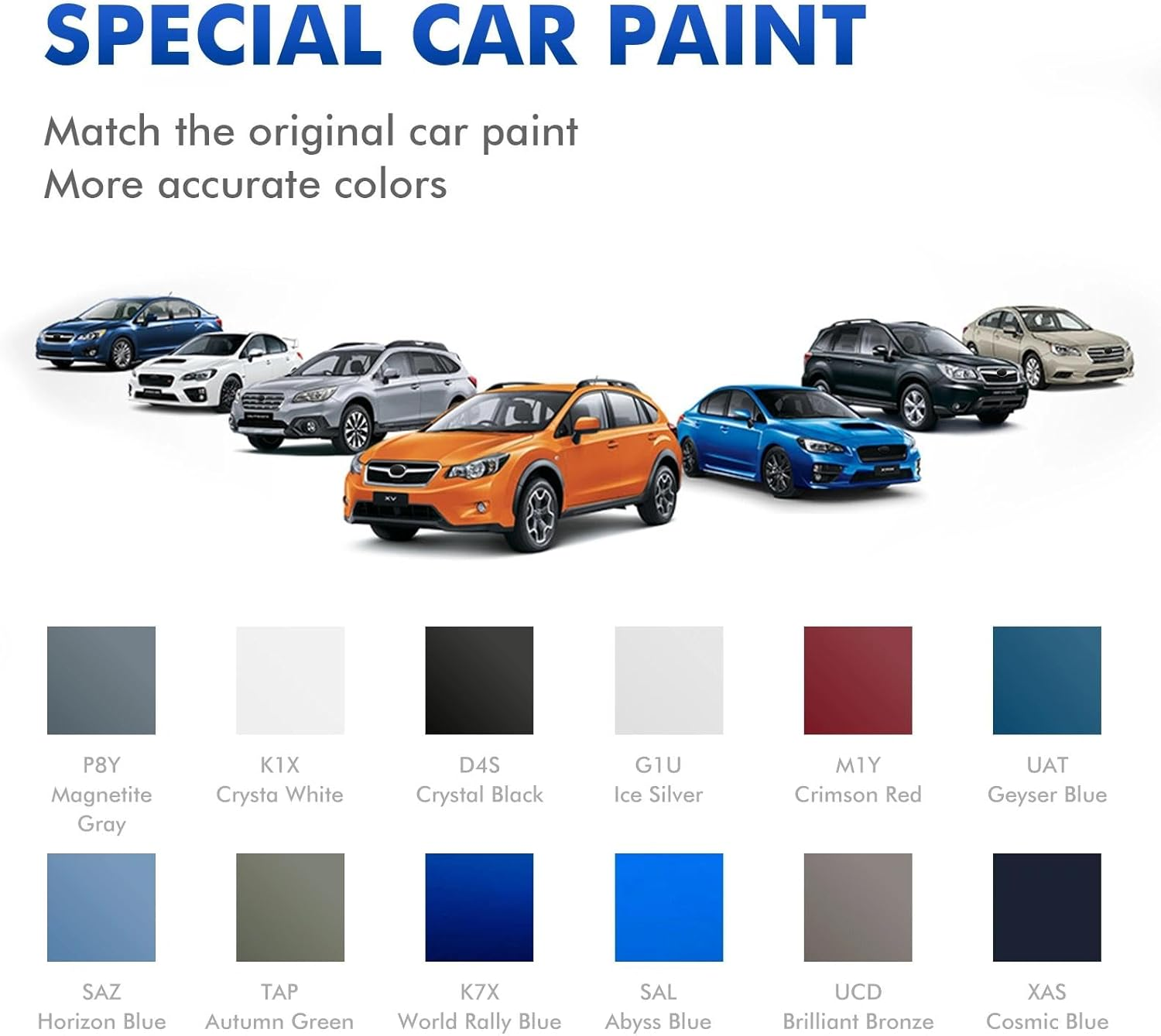 Xtryfun UAT Geyser Blue Touch up Paint Compatible with Subaru, DIY Car Paint Scratch Repair, Automotive Paints, Quick & Easy Fix Scratch Repair for Crosstrek/Outback/Forester - D4S Crystal Black image number 4