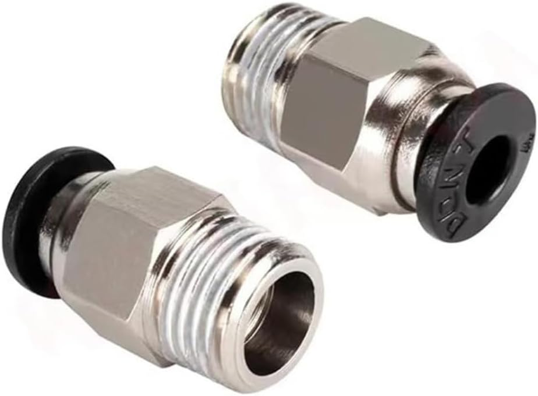 LEOWAY 3D Printer 3M Ultra-Smooth PTFE Teflon Tube 2.5Mm Id/4.0Mm OD with 4Pcs PC4-M10 Pneumatic Connector Fittings for 1.75Mm Filament image number 3