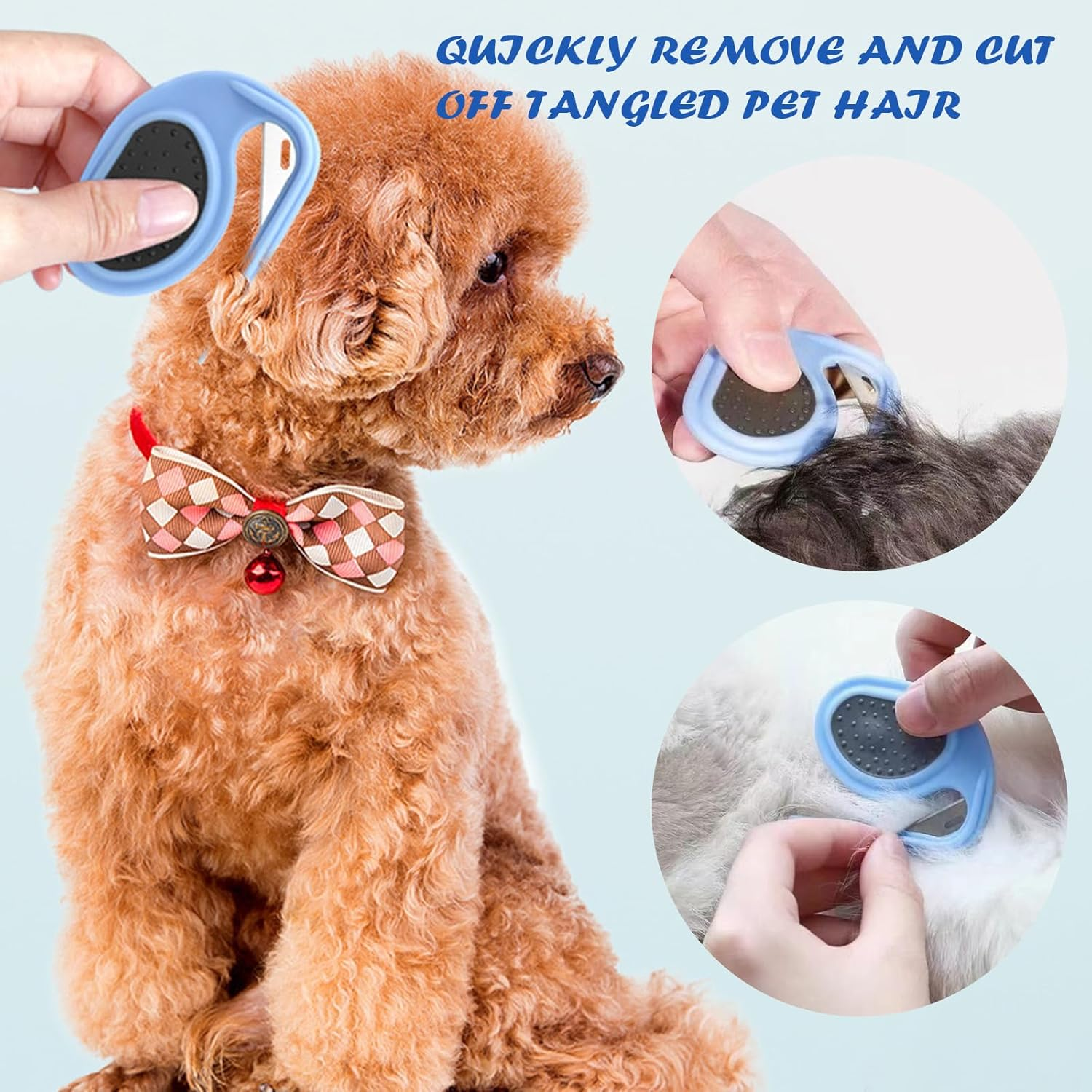 TYXHXTF 4 Pieces Pet Combs, Pet Grooming Brush, Dog Brushes for Grooming, Dematting Comb for Dogs and Cats, Fur Detangling Tool for Pets