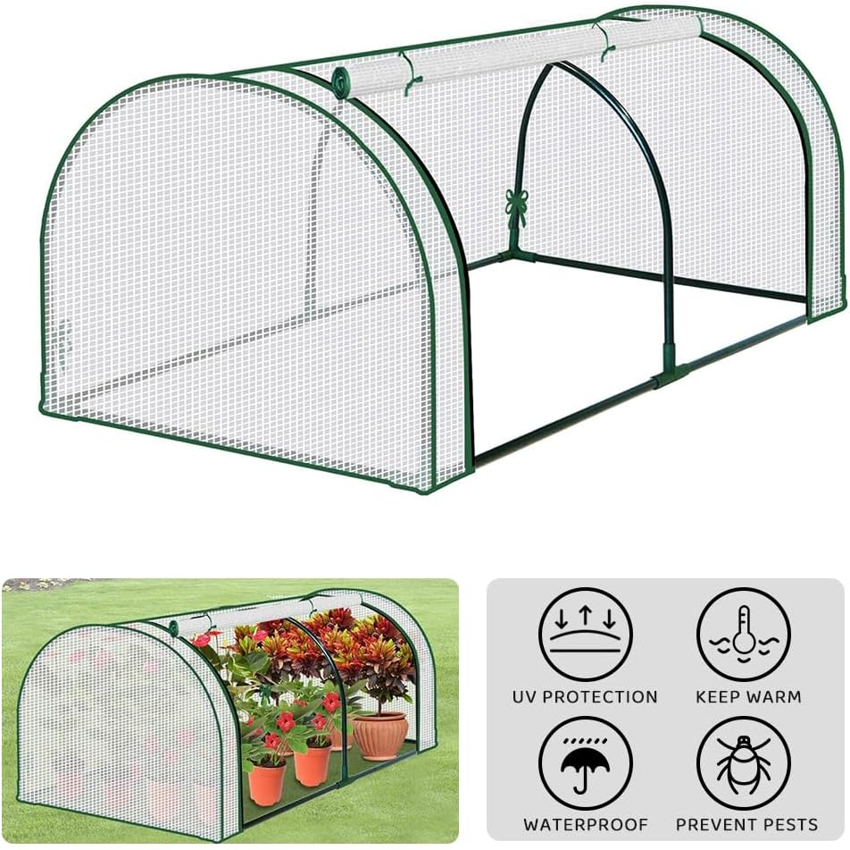 Mini Greenhouse for Indoor and Outdoor &ndash; Portable Grow Tunnel with Waterproof PE Cover, Ideal for Vegetables, Fruits, Flowers and Garden Greenhouse Planting image number 2