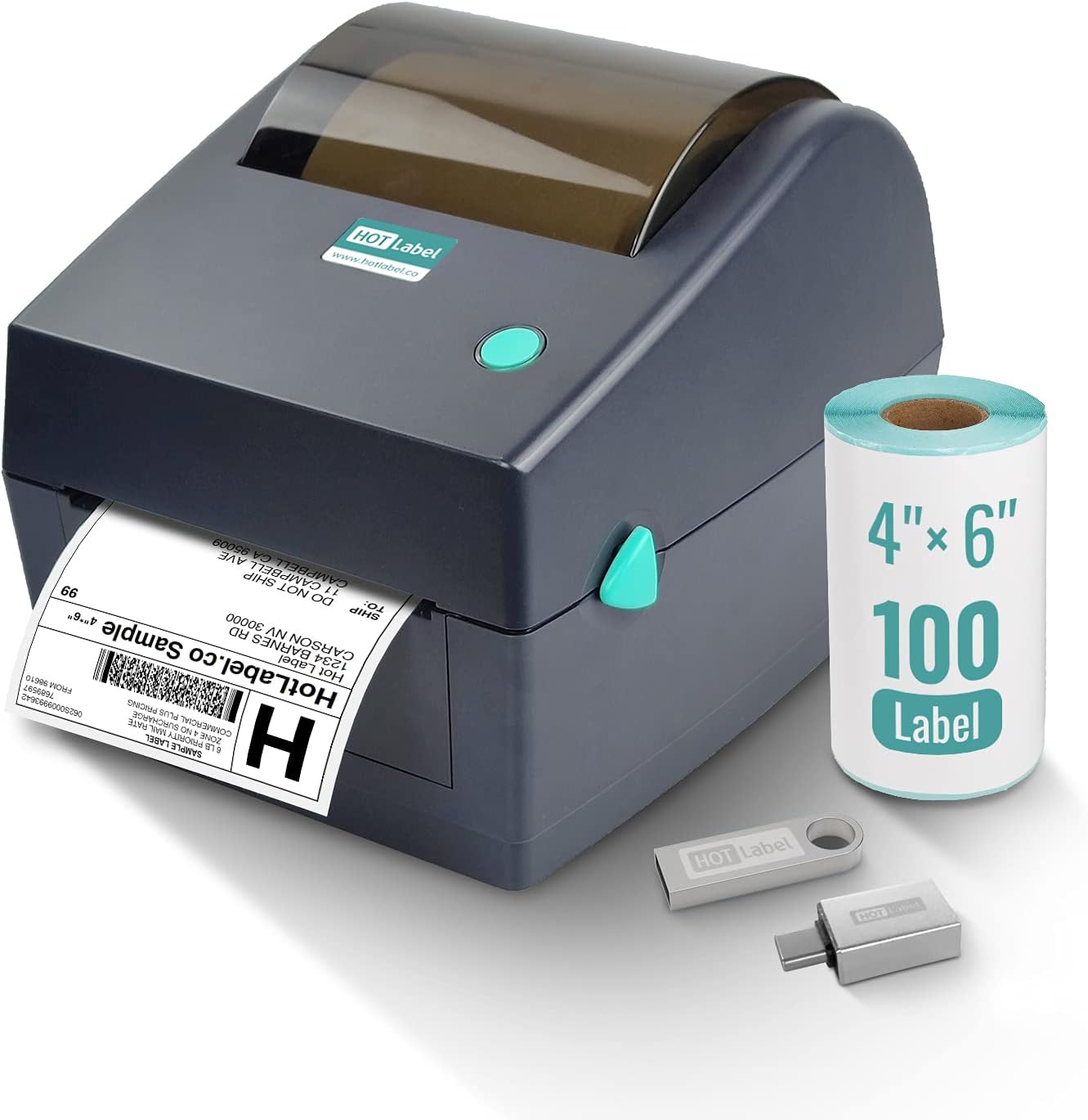 Hotlabel S8 Shipping Label Printer, 4X6 Direct Thermal Label Printer for Shipping Packages, Amazon Shopify Fedex USPS Product Barcode Sticker Maker Machine, Address Mailing Postage Labels image number 3