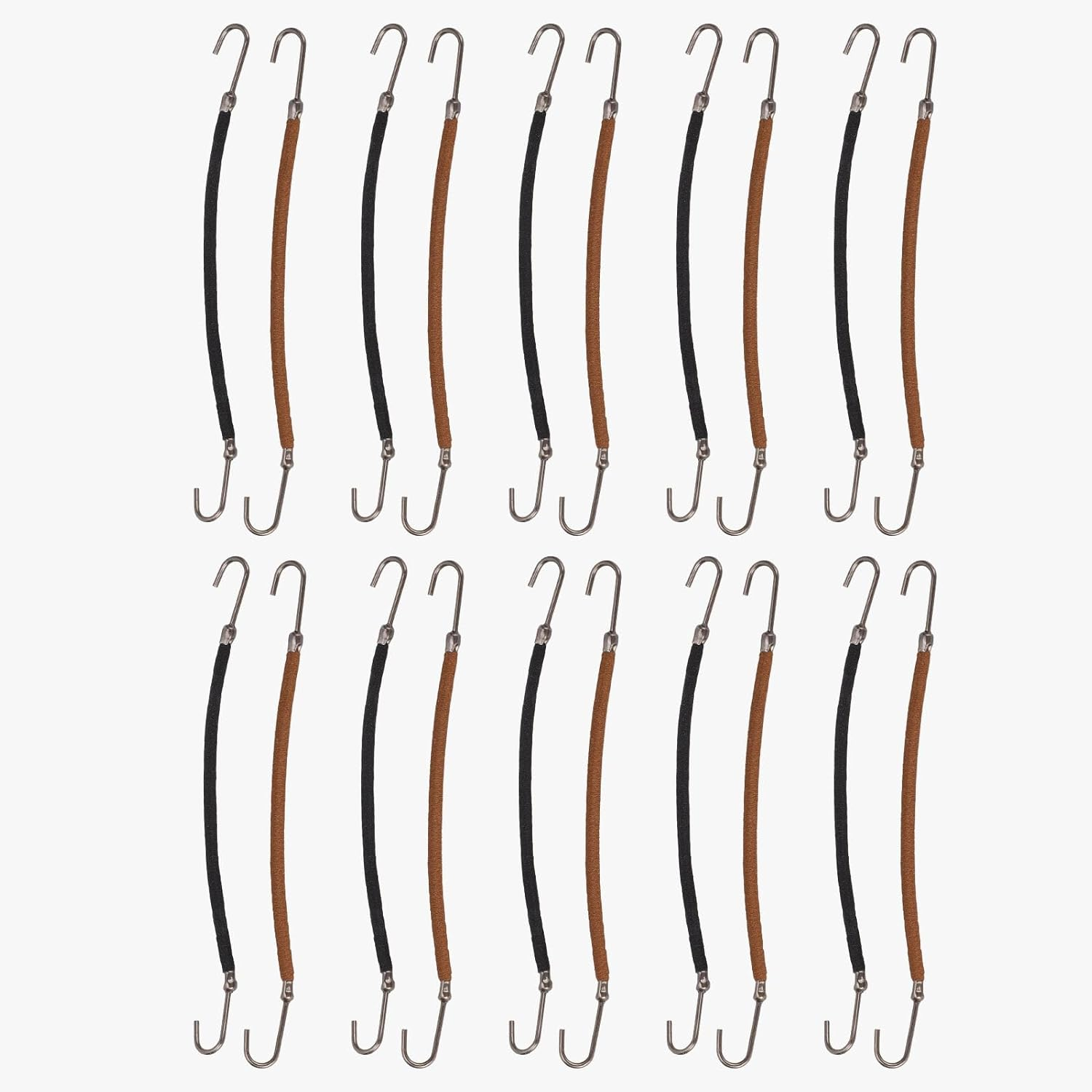 Kooingtech Pack of 20 Hair Bobbles with Hooks, Open Ponytail Hooks, Braid Holder, Hair Loop for Pull-Through Women'S Hooks image number 2