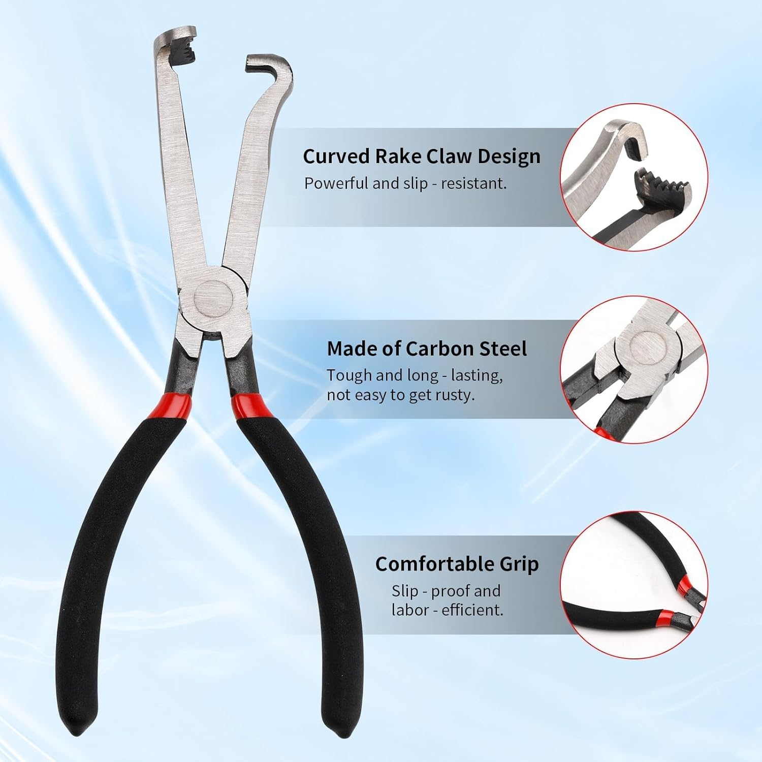 Essential Electrical Disconnect Pliers for Cars - 4 Pieces Set Including Automotive Connector Separator Tool and Fuel Line Petrol Clip image number 4