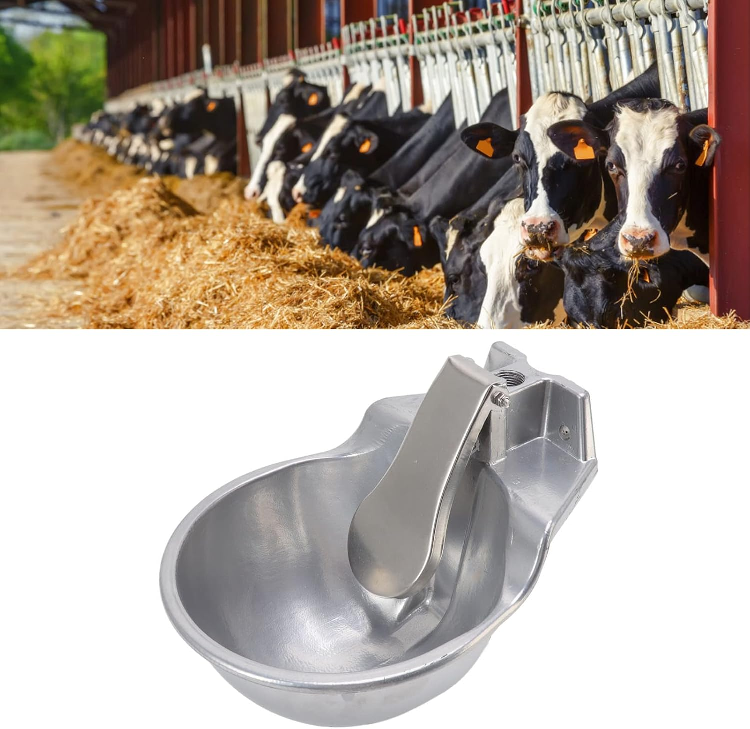 Automatic Water Bowl Dispenser for Dog Large Size Stainless Steel Feeder Self Filling Trough Automatic Livestock Drinking Bowl Aluminium Alloy Thickened Robust Drinking Sink For image number 5