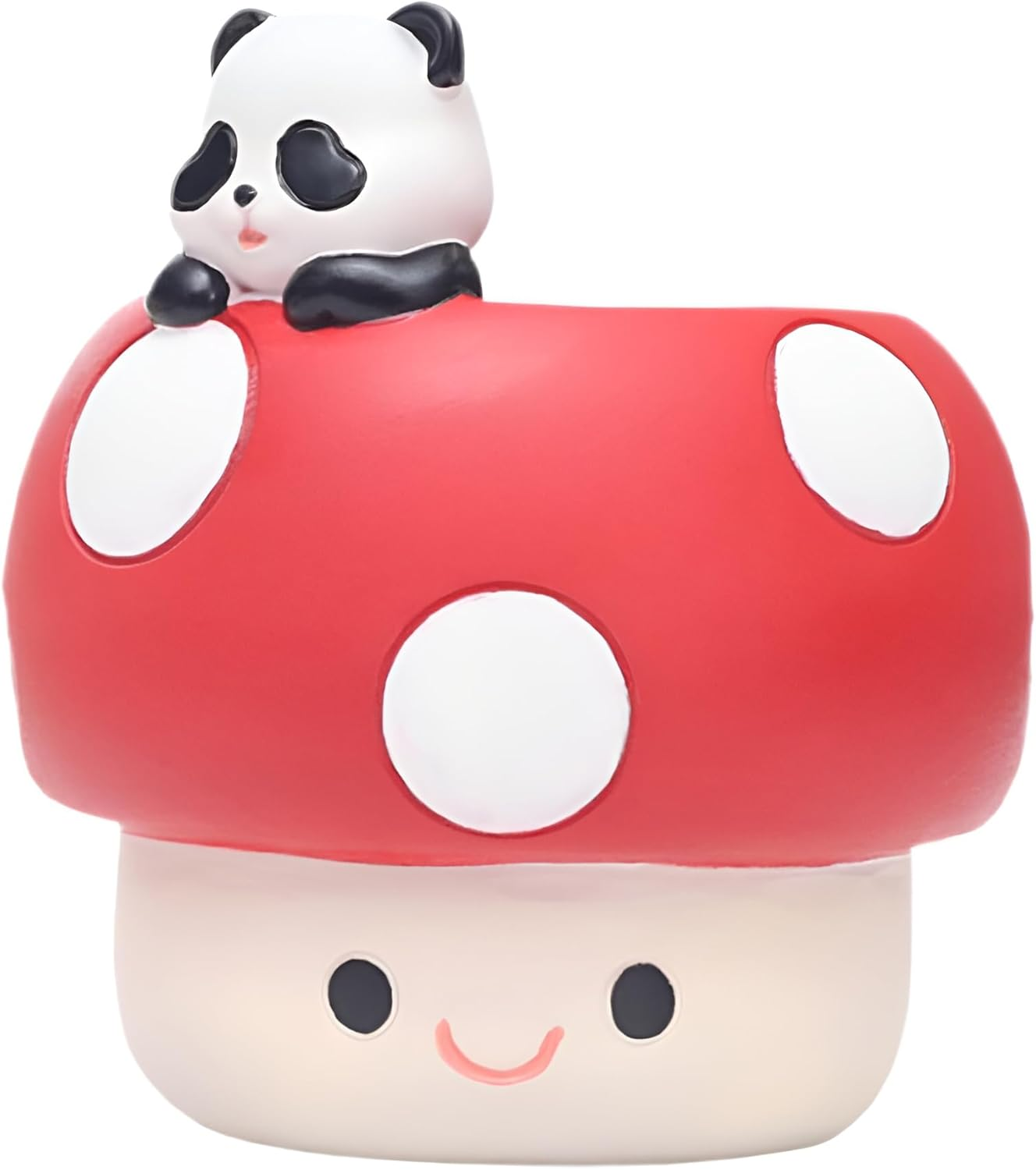 Desktop Succulent Planter with Durable Material, Panda Mushroom Resin Planter, Cute Cartoon Flower Pot, Suitable for Succulents, Miniature Gardening, Home & Office Decor image number 3