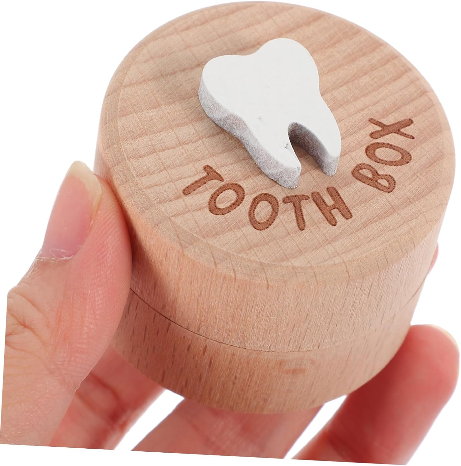Deciduous Tooth Box save Organizer First Tooth Holder Fetal Hair Storage Box Boys and Girls Born Essentials image number 1