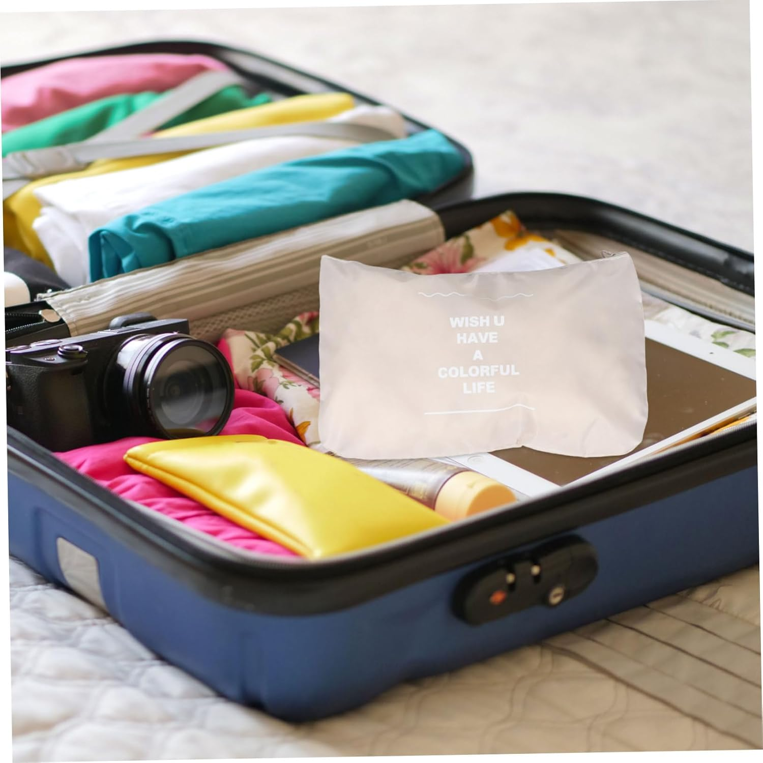 CONGARTENO 7Pcs Travel Packing Organizer Suitcase Packing Cubes Clothing Storage Bags Luggage Organizers Electronics Bag Compression Storage for Business and Home image number 4