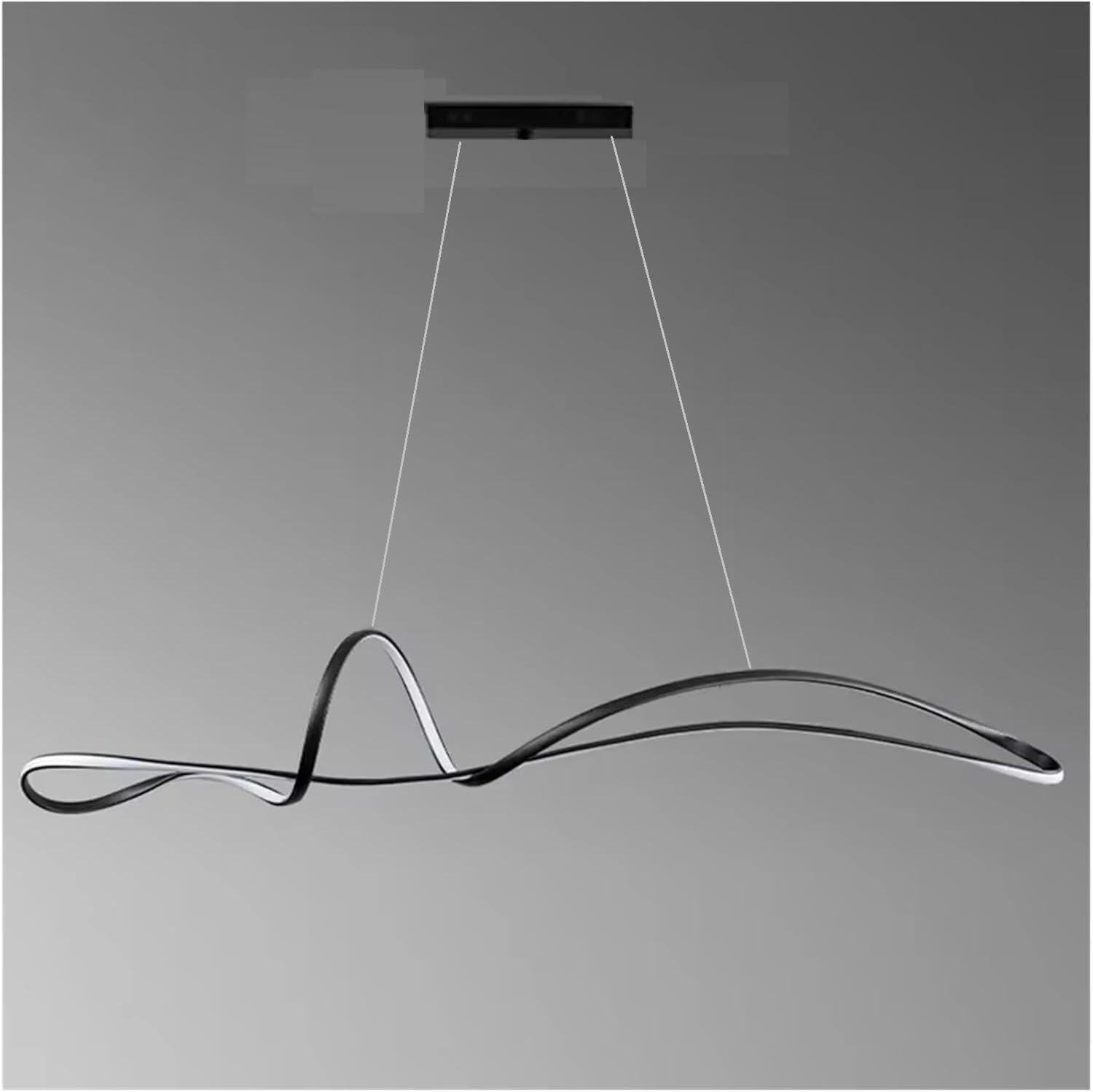 BAMDECOR A210 Modern LED Linear Pendant Lights with Dimmable LED and Adjustable Hanging Length 120Cm/150Cm -Black (180CM) image number 1