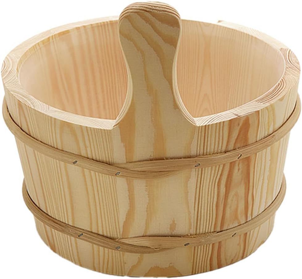 Sauna Kit | Sauna Wood Bucket Kit,Leakproof Wooden 4L Capacity Shower Supplies Bath Tools for Backyard Outdoor Steam Bathing Garden Home Bathrooms Apartment House Hotel