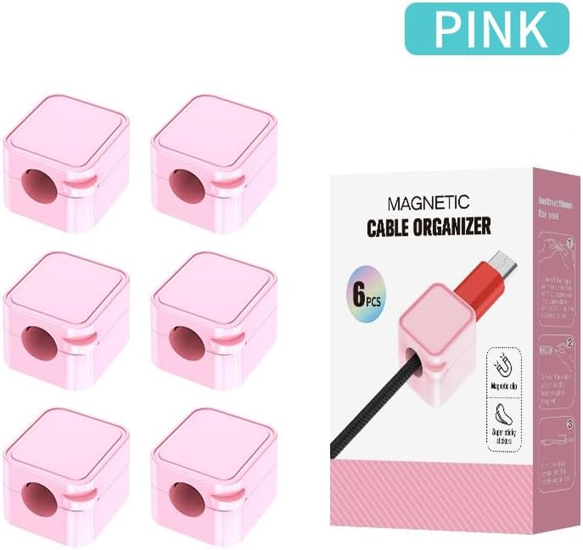 YANGGU WU Magnetic Cord Organizer,Cable Smooth Adjustable Easy Secure Cable Management, Organize Phone USB Charger Cable for Home,Office,Car,Desk,Nightstand image number 2