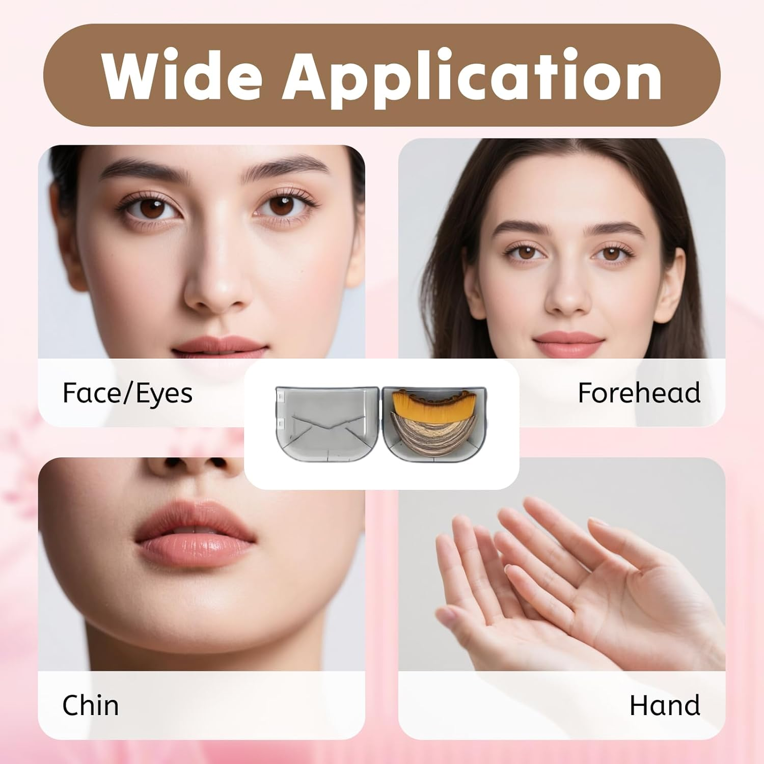 1PC Professional Lymphatic Drainage Face Brush Contoured Dry Brushing Massage Tool for Jawline Sculpting, Puffiness Reduction Glowing Skin Ultra Soft Bristles for Facial Chin Massage image number 4