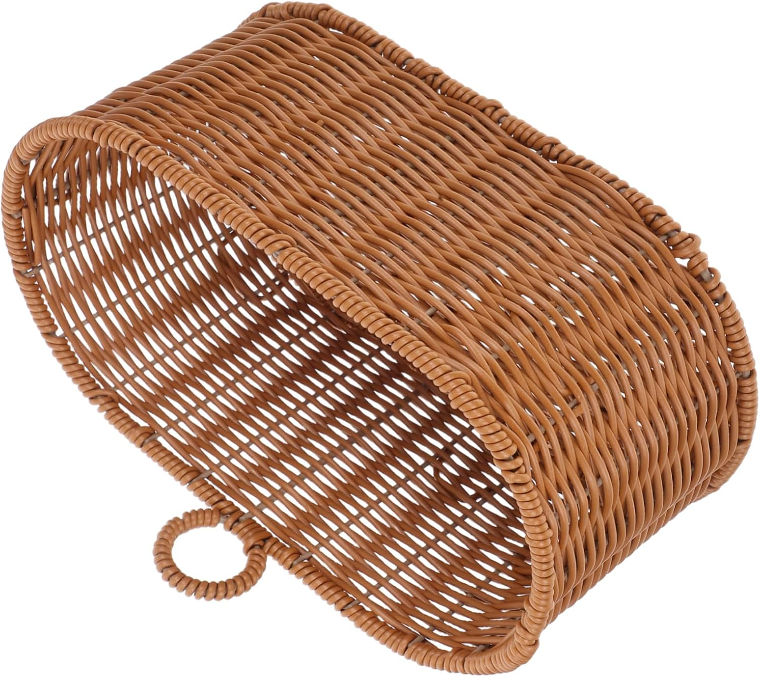 Alipis Faux Woven Wall Hanging Basket for Kitchen Storage Holds Garlic Onion Small Kitchenware for Pantry Bathroom Decor