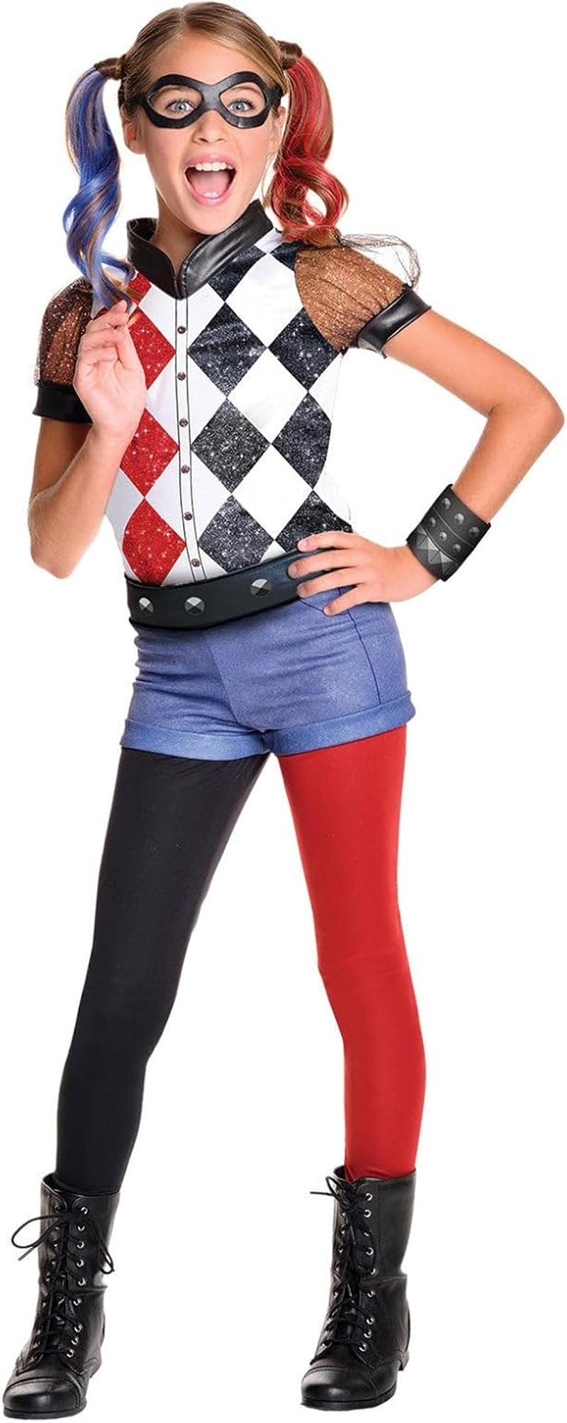 Harley Quinn Deluxe Costume for Kids - DC Super Hero Girls - Medium (6-8 Yrs) image number 2