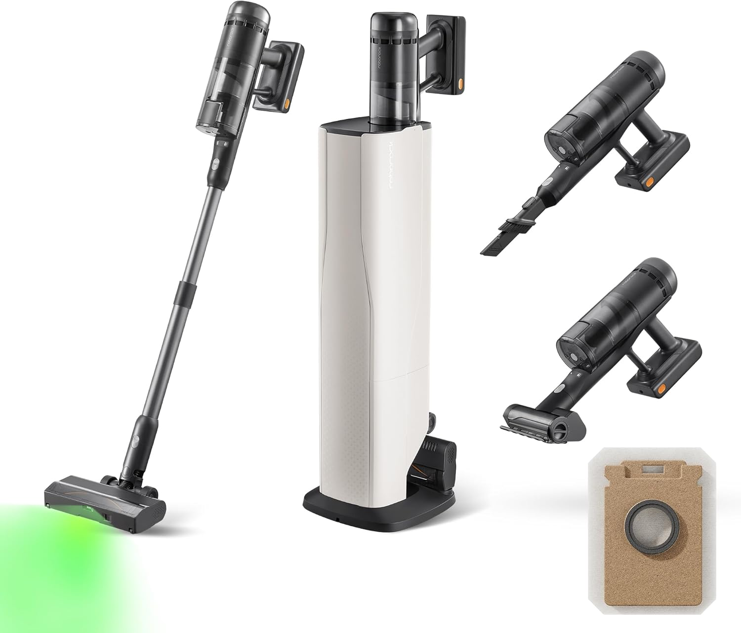 Roborock H60 Hub Ultra Cordless Vacuum Cleaner W/Auto-Empty Dock,Top 210AW Suction,140&deg;Ultra-Wide Dust Visibility LED Green Light,3 Clean Modes, Max 90Mins Running, Anti-Tangle Brush for Carpets Pets image number 4