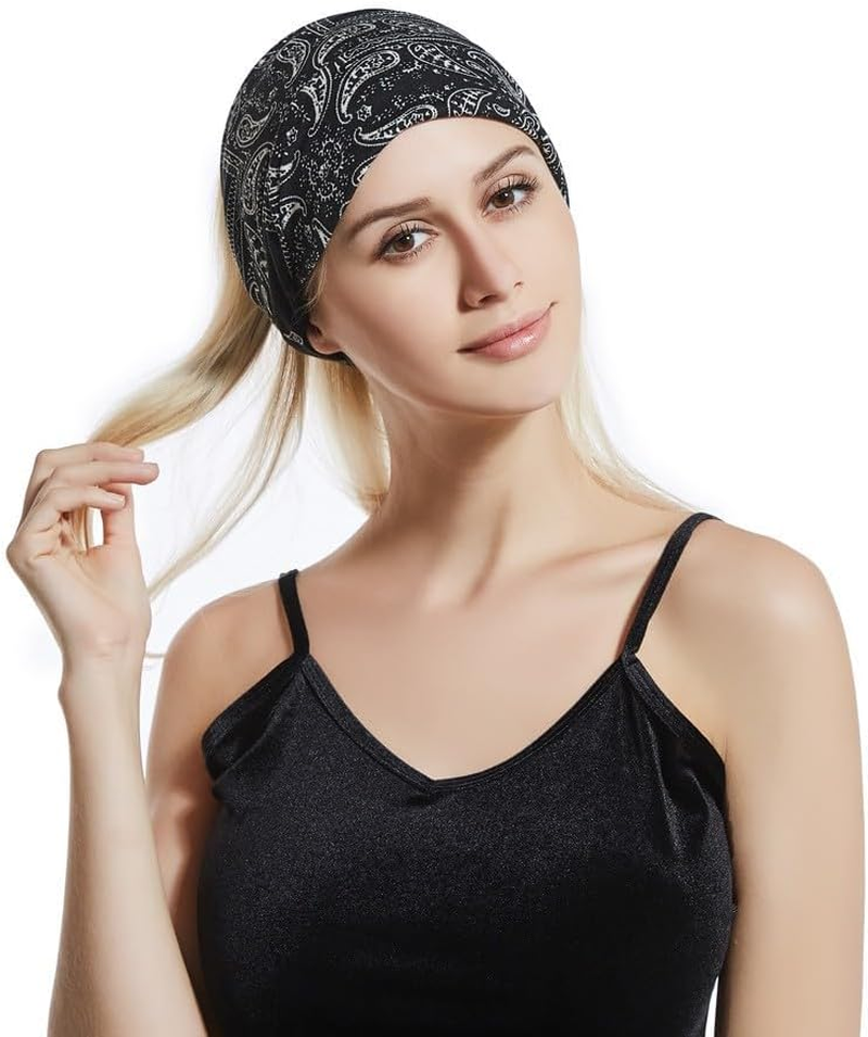3PS Wide Bandanas Non-Slip Bandanas Soft Bohemian Bandanas Sweat Absorbing Bandanas image number 6