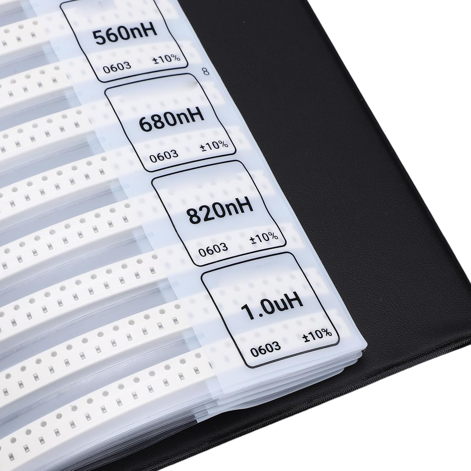 Bewinner 0603 Resistors Kit, 0603 SMD Resistor Assorted Folder, 64 Values X 50Pcs, Electronics Component Assortment Book for Electronics Prototyping and Repairs image number 6